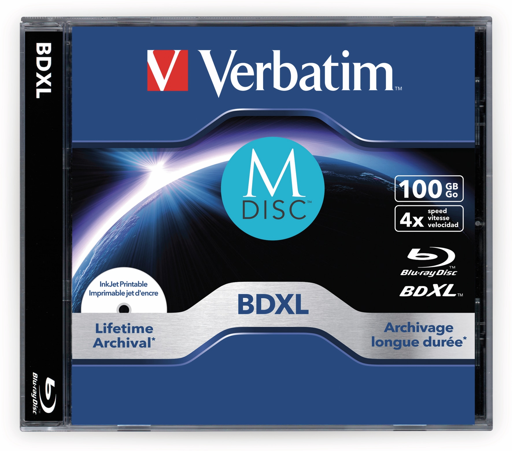 VERBATIM M-Disc BD-R, 100 GB, 1 Stück, Bedruckbar VERBATIM M-Disc BD-R, 100 GB, 1 Stück, Bedruckbar