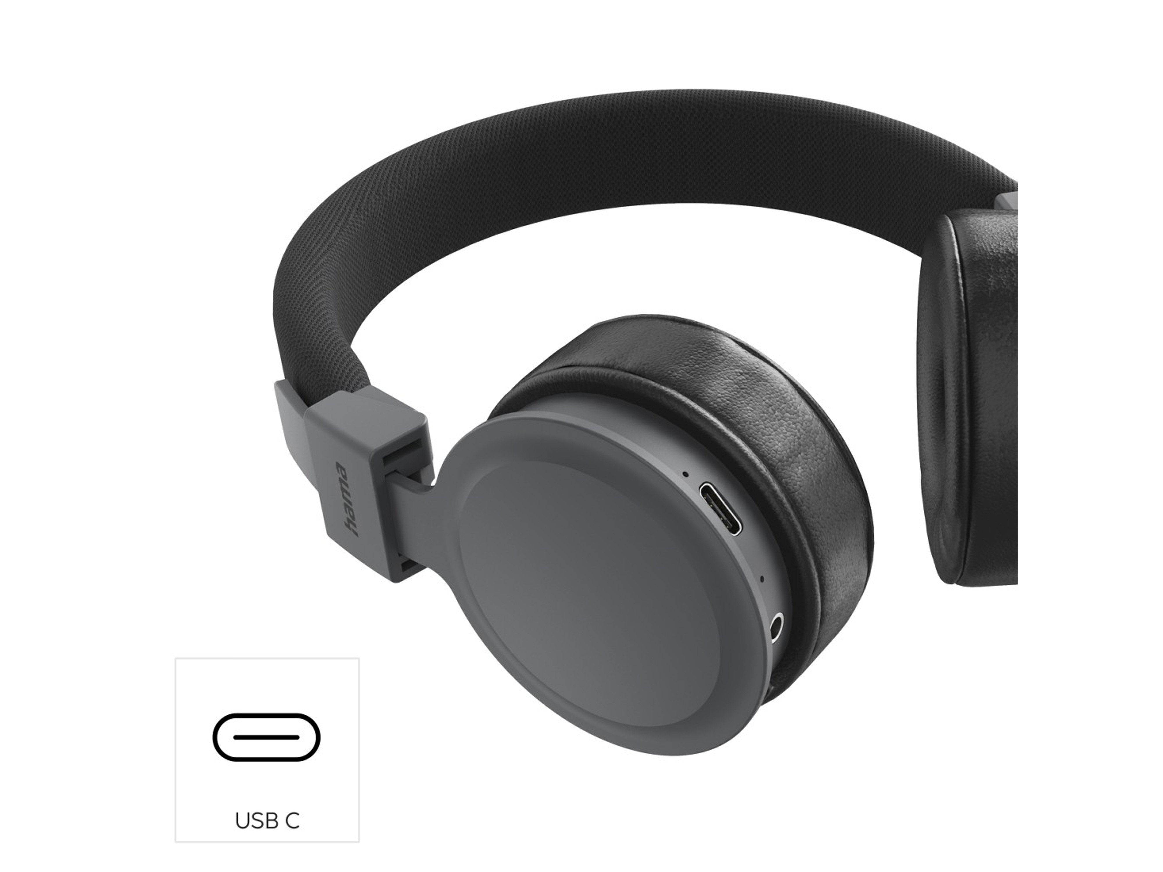 HAMA On-Ear Kopfhörer, Freedom Lit III, Bluetooth, faltbar, Sprachsteuerung schwarz On-Ear Kopfhörer HAMA, Freedom Lit III, Bluetooth, faltbar, Sprachsteuerung schwarz