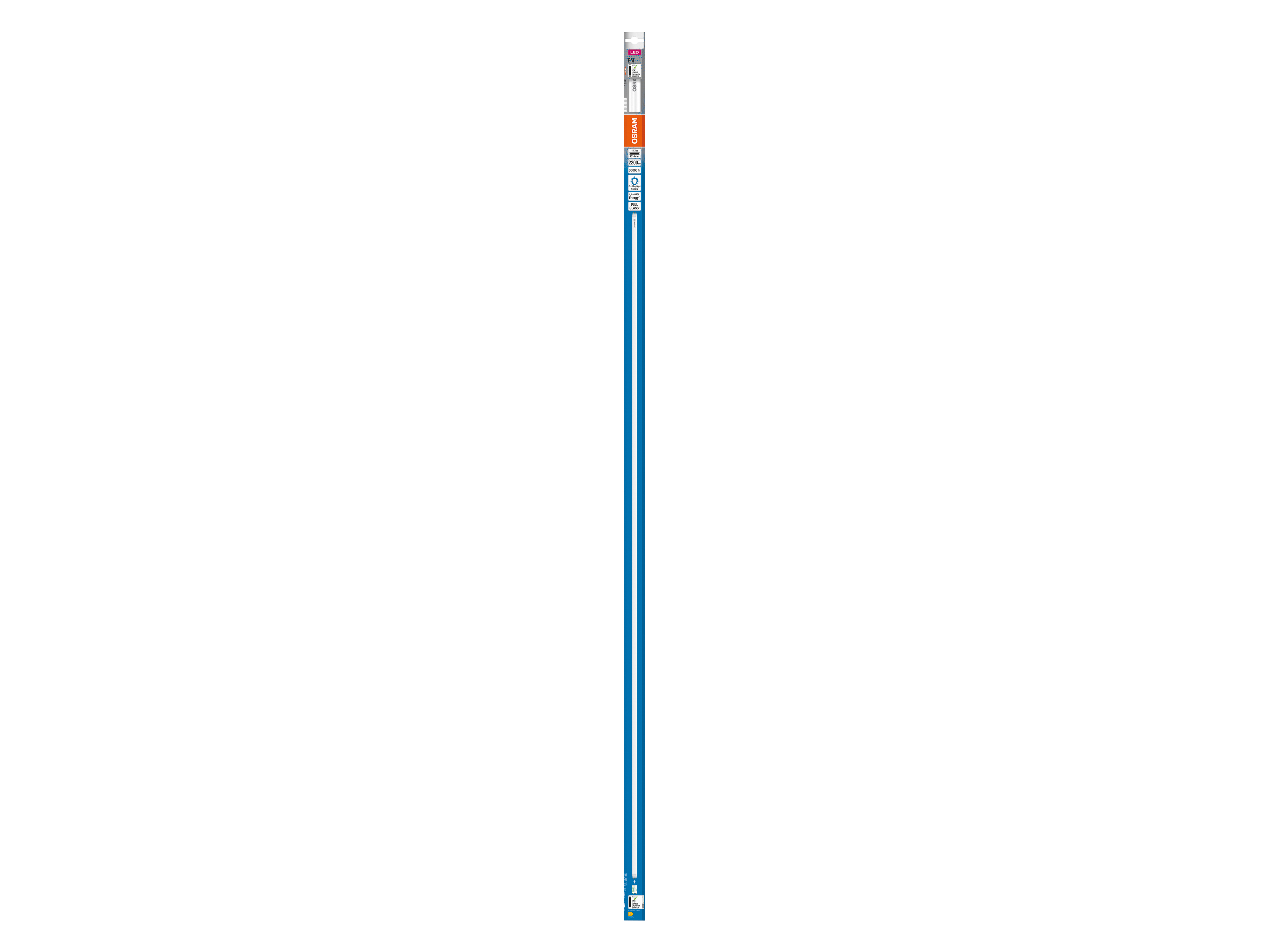 OSRAM LED-Röhre, T8, 1500mm, G13, EEK: E, 18,3W, 2200lm, 6500K OSRAM LED-Röhre, T8, 1500mm, G13, EEK: E, 18,3W, 2200lm, 6500K