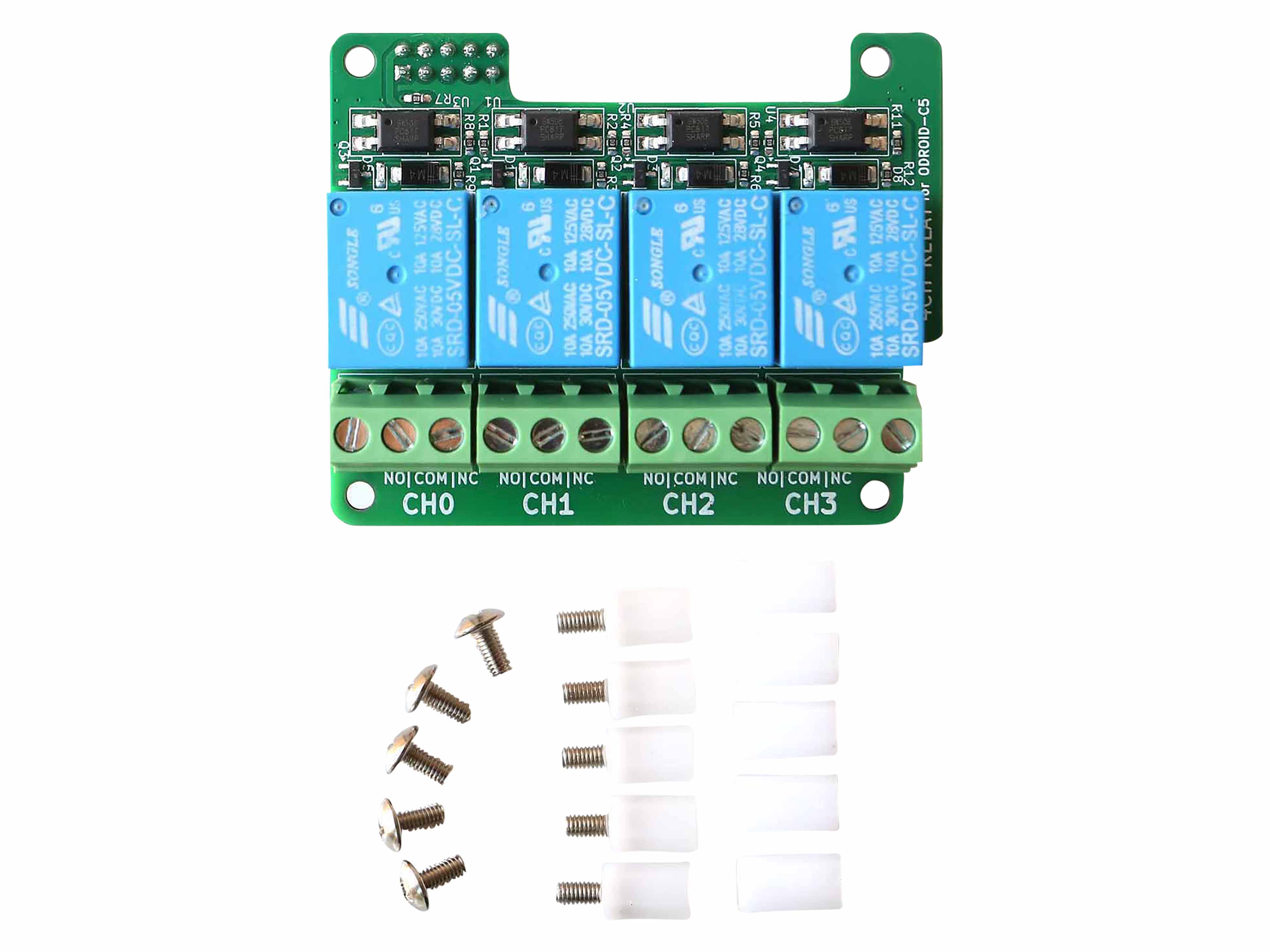 ODROID 4-Kanal-Relais-Board für ODROID-C5 ODROID 4-Kanal-Relais-Board für ODROID-C5