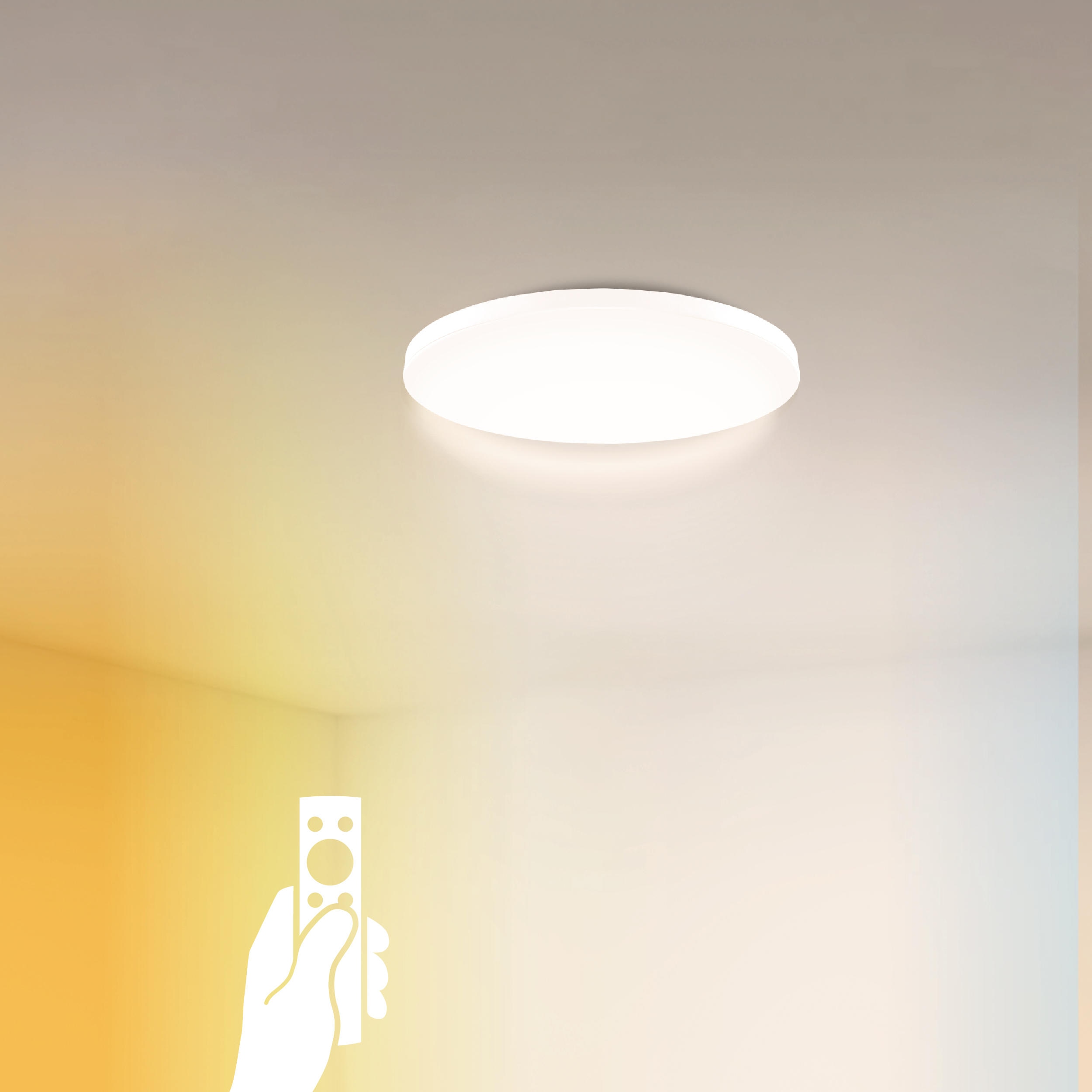 MÜLLER-LICHT LED-Deckenleuchte Rami 36 white, 24W, 2500lm, 2700-6500K, IP20, CCT MÜLLER-LICHT LED-Deckenleuchte Rami 36 white, 24W, 2500lm, 2700-6500K, IP20, CCT