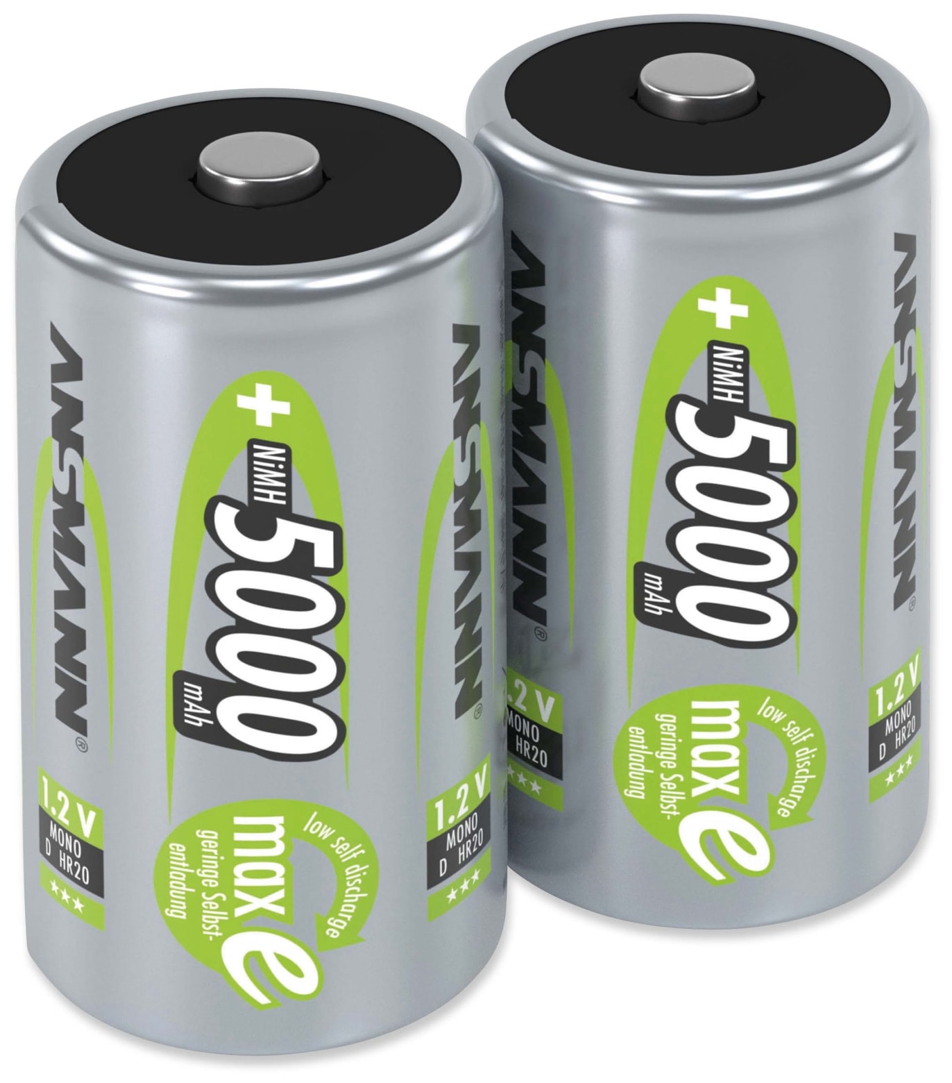 ANSMANN NiMH-Mono-Akku maxE, 5000 mAh, 2 Stück ANSMANN NiMH-Mono-Akku maxE, 5000 mAh, 2 Stück