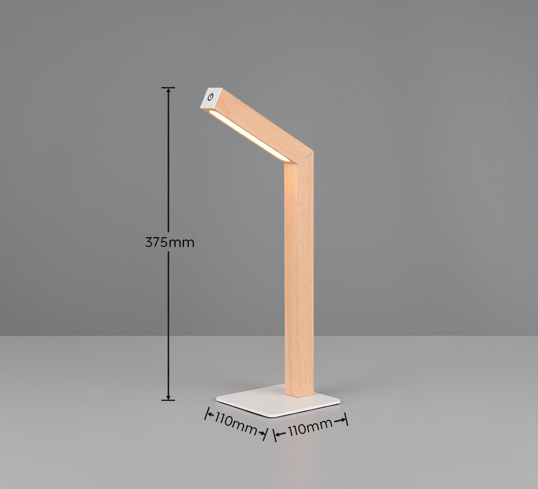 REALITY LED-Akku-Tischleuchte SKIP, R55951135, 2W, 185lm, 3000K, holzoptik REALITY LED-Akku-Tischleuchte SKIP, R55951135, 2W, 185lm, 3000K, holzoptik