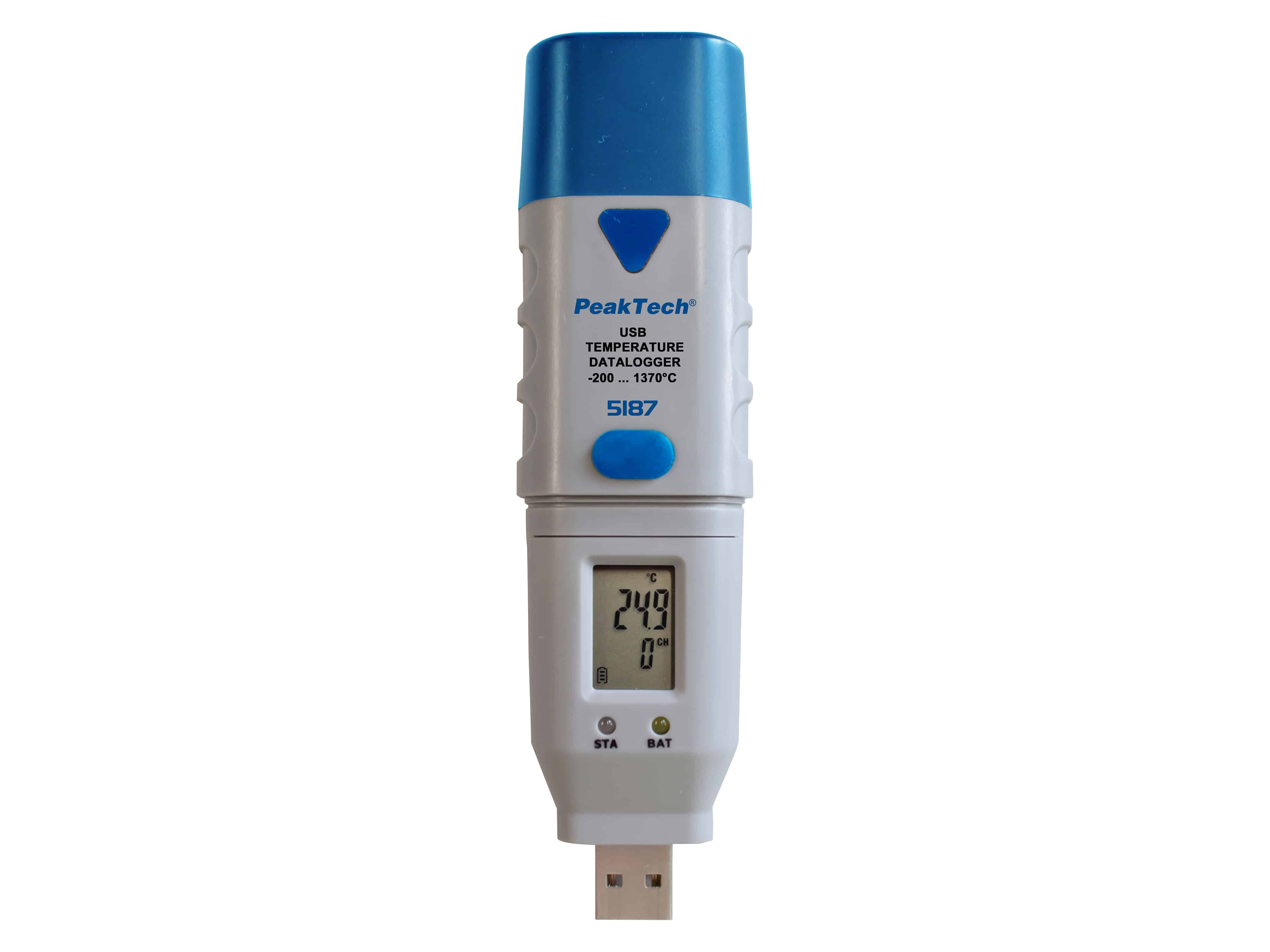 PEAKTECH USB-Datenlogger P 5187, Typ-K Temperatur, -200°C... 1300°C
