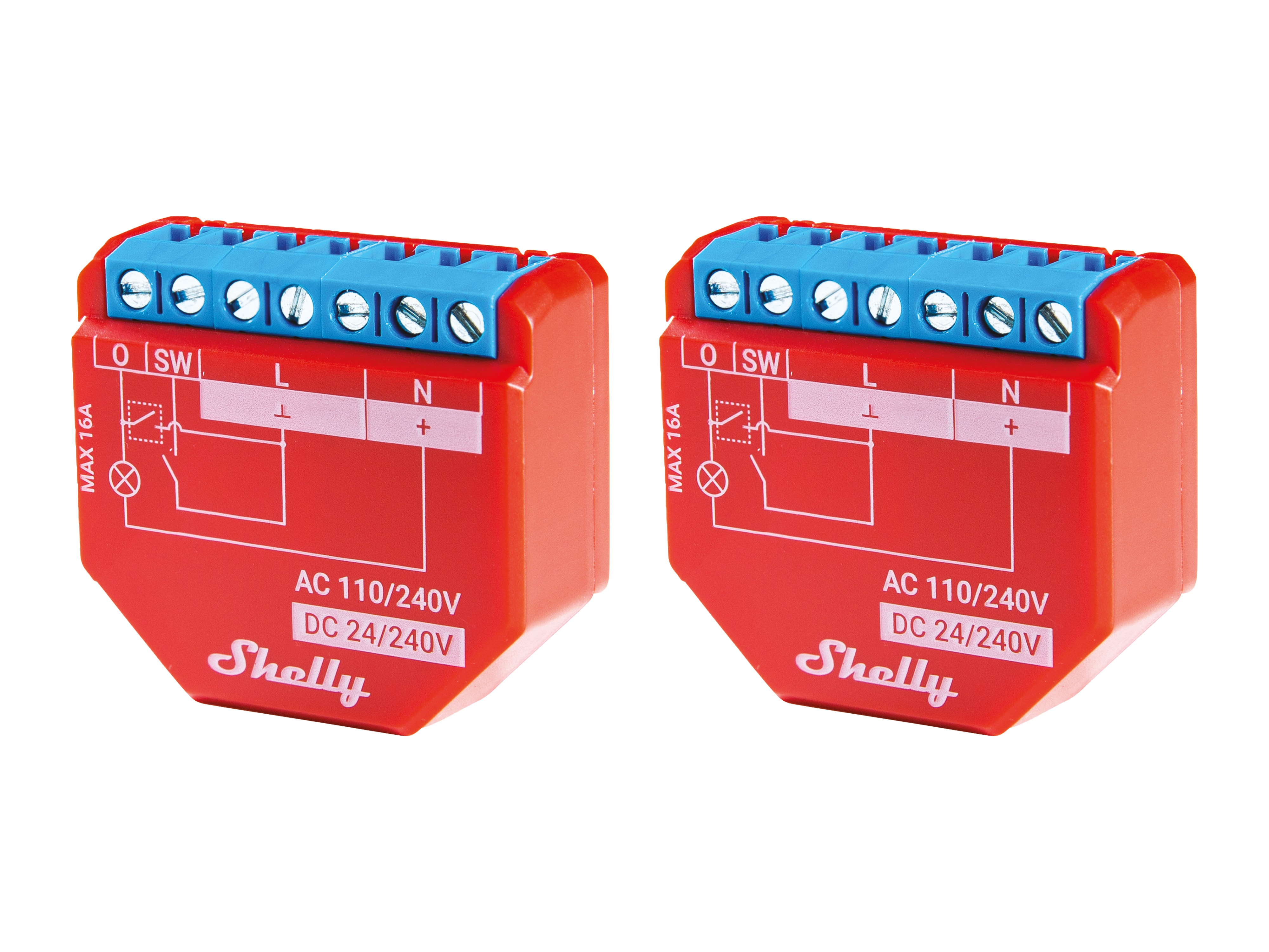 SHELLY WLAN-Schaltaktor Plus 1PM, 16 A, Bluetooth, 2 Stück SHELLY WLAN-Schaltaktor Plus 1PM, 16 A, Bluetooth, 2 Stück