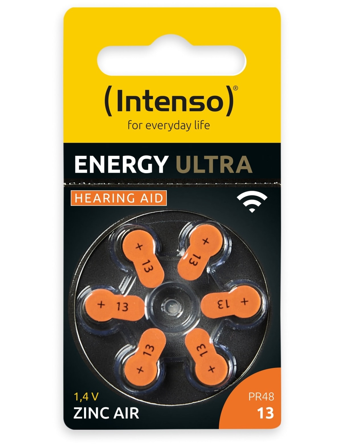 INTENSO Hörgeräte-Batterie Energy Ultra A 13, 6 Stück, orange INTENSO Hörgeräte-Batterie Energy Ultra A 13, 6 Stück, orange