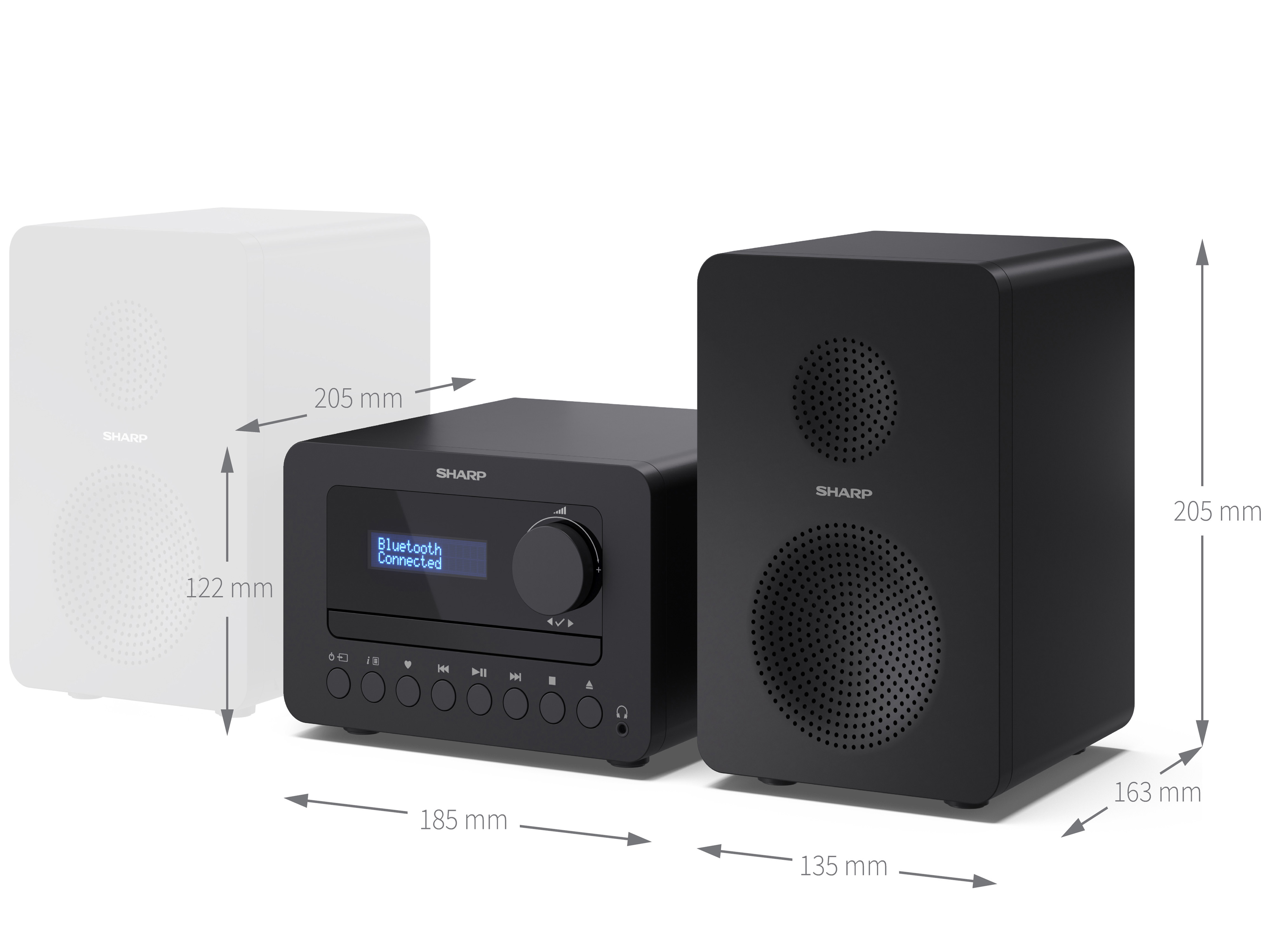 SHARP HiFi-Anlage XL-B520D, schwarz, DAB+, Bluetooth, MP3, CD-Laufwerk SHARP HiFi-Anlage XL-B520D, schwarz, DAB+, Bluetooth, MP3, CD-Laufwerk