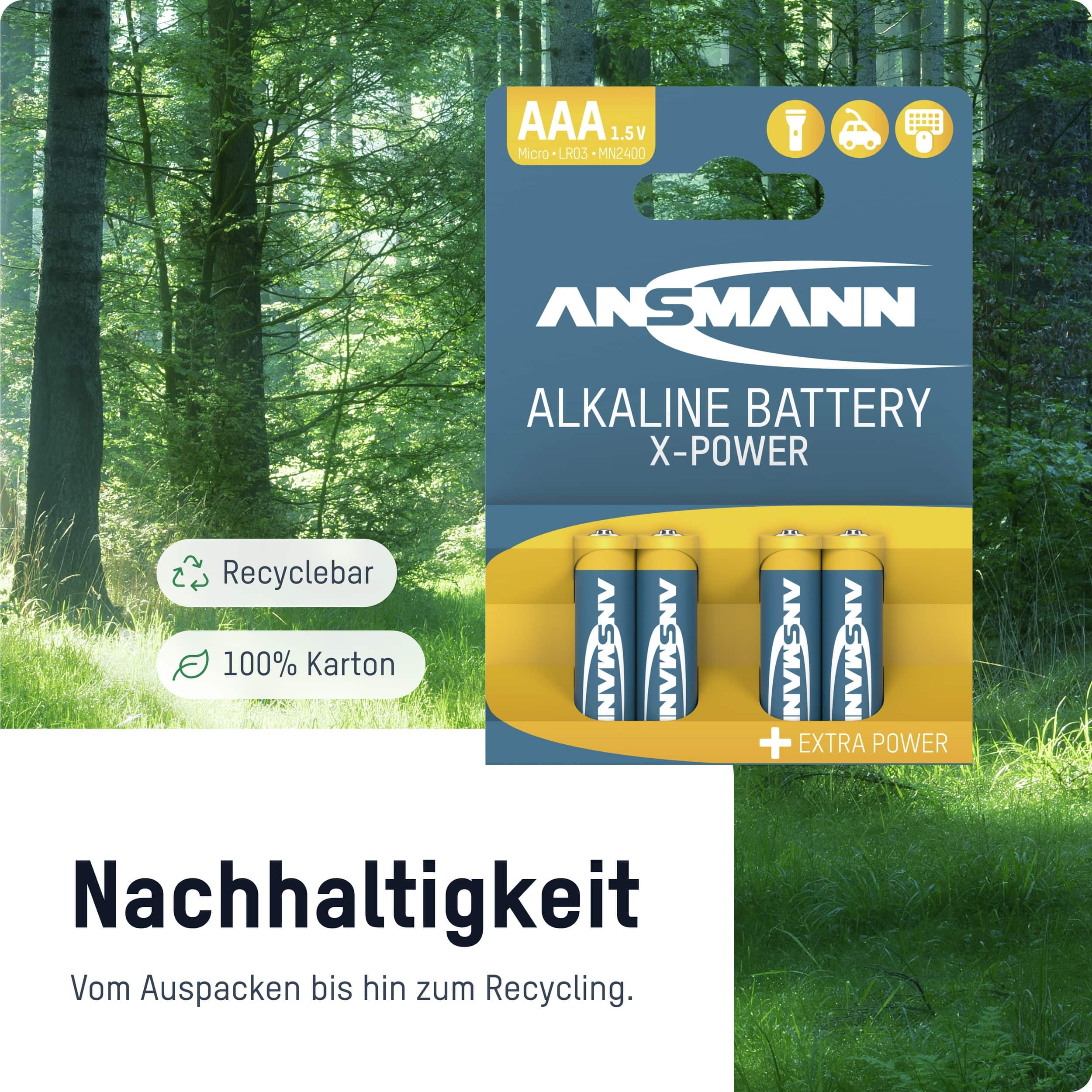 ANSMANN Micro-Batterie, XPower, 1300mAh, 4 Stück ANSMANN Micro-Batterie, XPower, 1300mAh, 4 Stück
