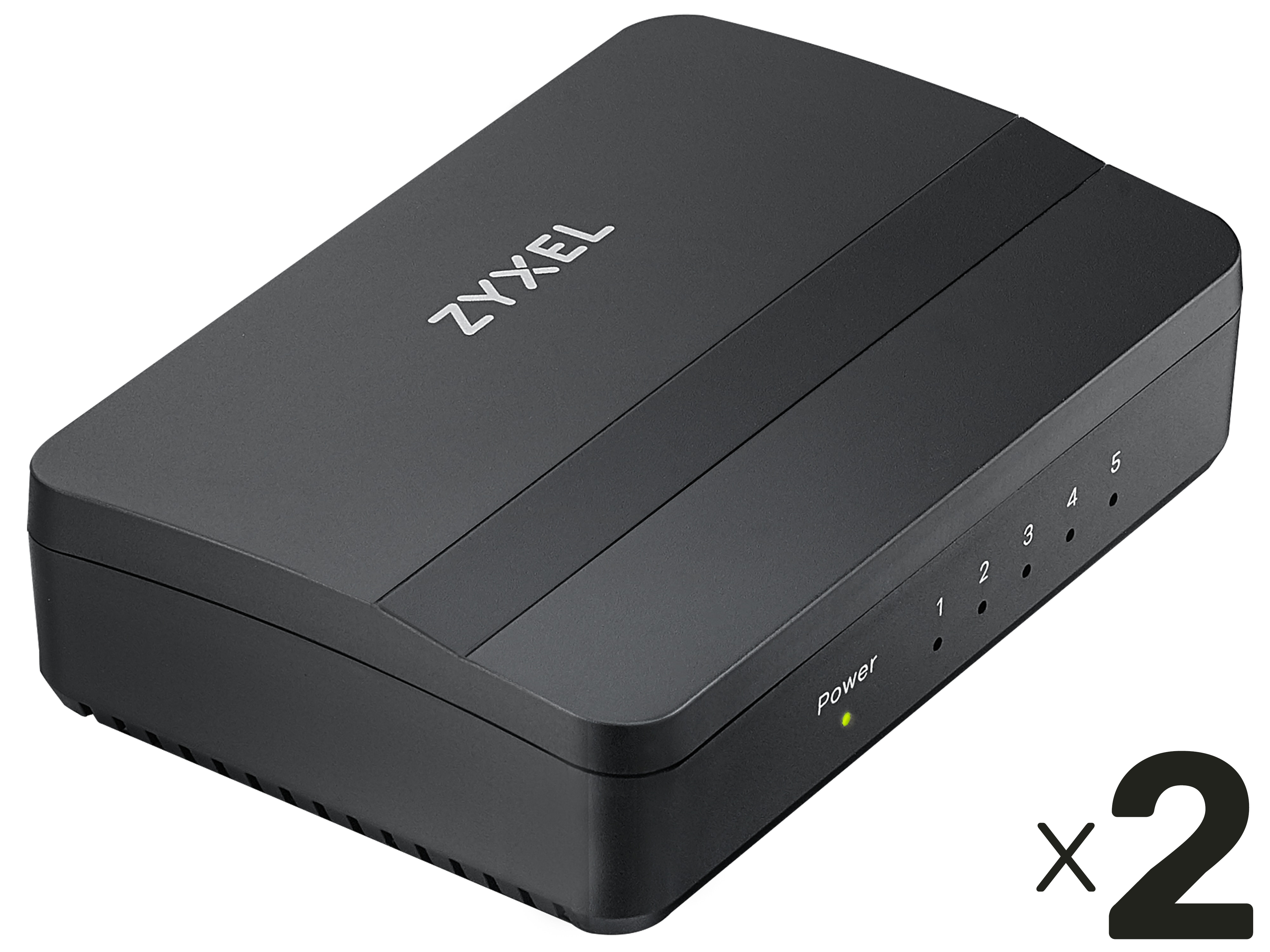 ZYXEL, Netzwerk-Switch, GS-105S v2, 10/100/1000 Mbit/s, 5Port, 2er Pack ZYXEL Desktop-Switch GS-105S v2 5Port 2er Pack