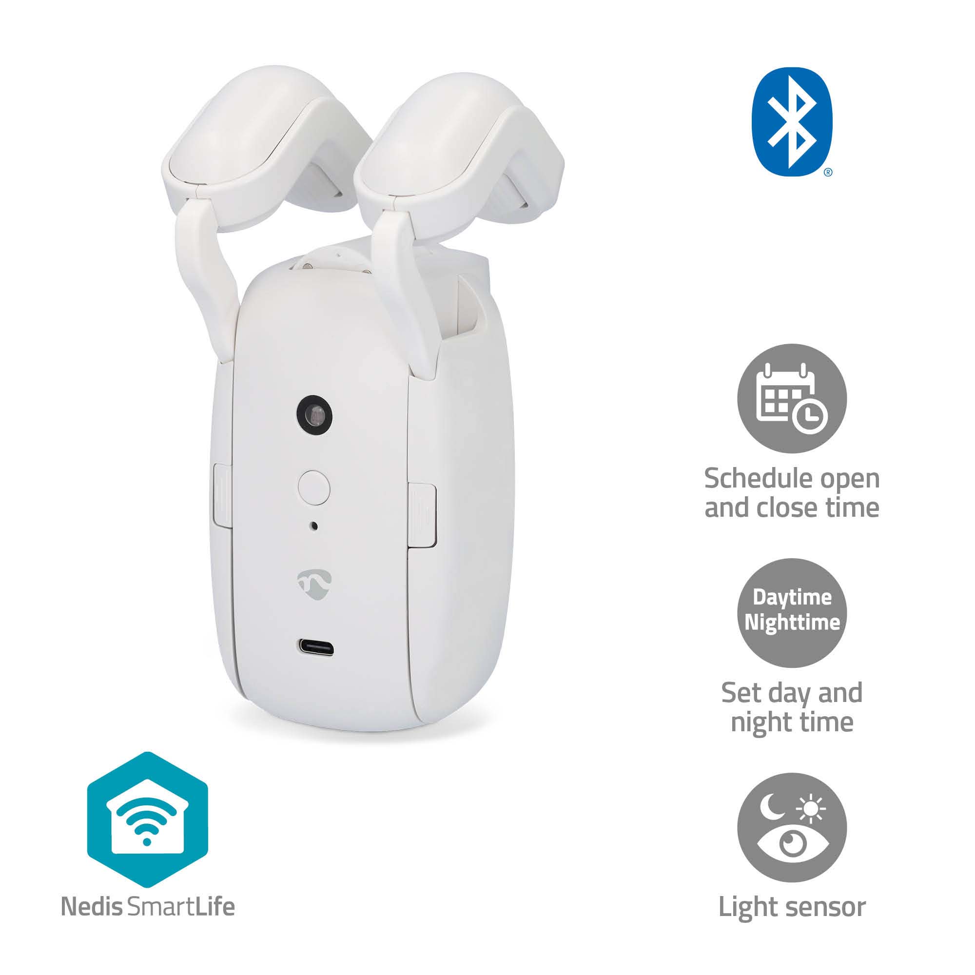 NEDIS Vorhangöffner SmartLife, USB-/Batteriebetrieben, Stangenschiene, weiß NEDIS Vorhangroboter SmartLife, USB-/Batteriebetrieben, Stangenschiene, weiß