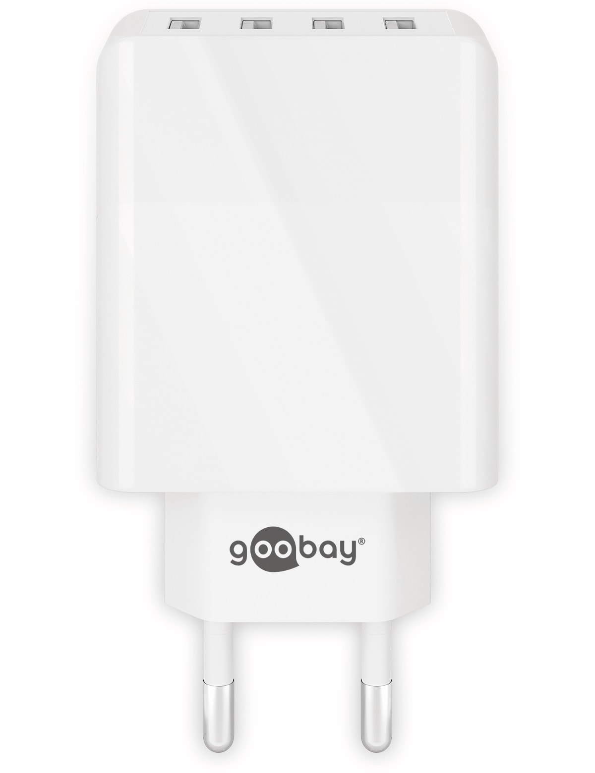 GOOBAY USB-Lader 44962, 4-fach, 3 A, 30 W, weiß GOOBAY USB-Lader 44962, 4-fach, 3 A, 30 W, weiß