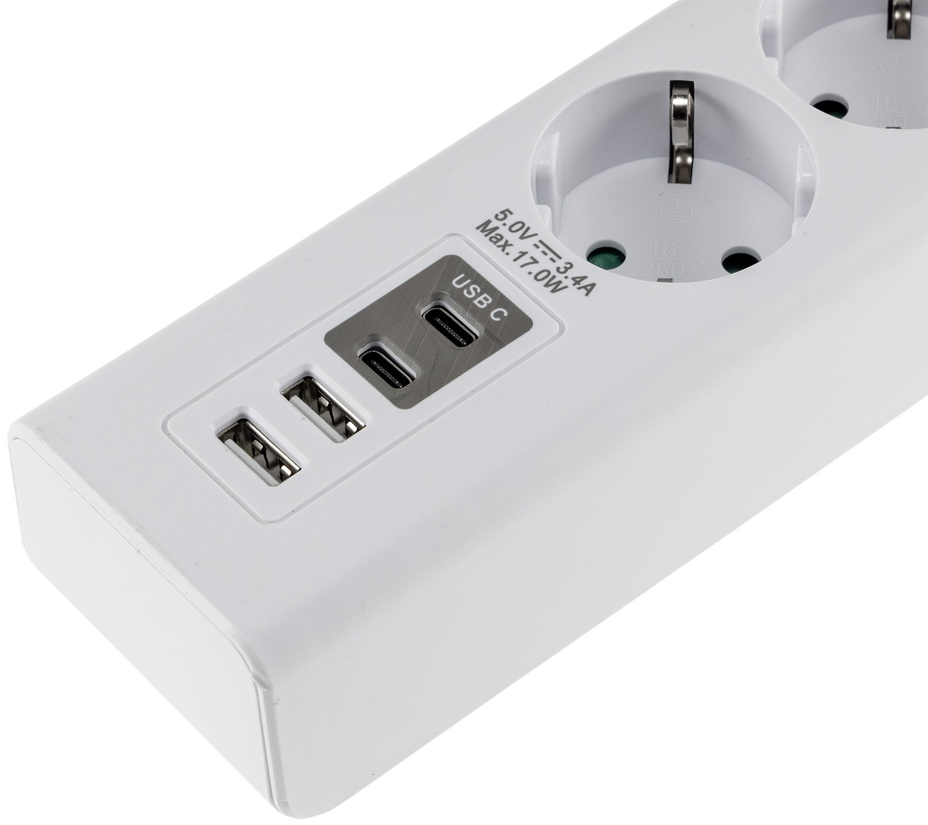 CHILITEC Steckdosenleiste, 3-fach, USB-A+C, 1,5 m Zuleitung, weiß CHILITEC Steckdosenleiste, 3-fach, USB-A+C, 1,5 m Zuleitung, weiß