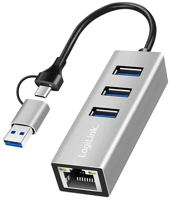 LOGILINK USB3.2 Hub UA0440 4-Port silber LOGILINK USB3.2 Hub UA0440 4-Port silber