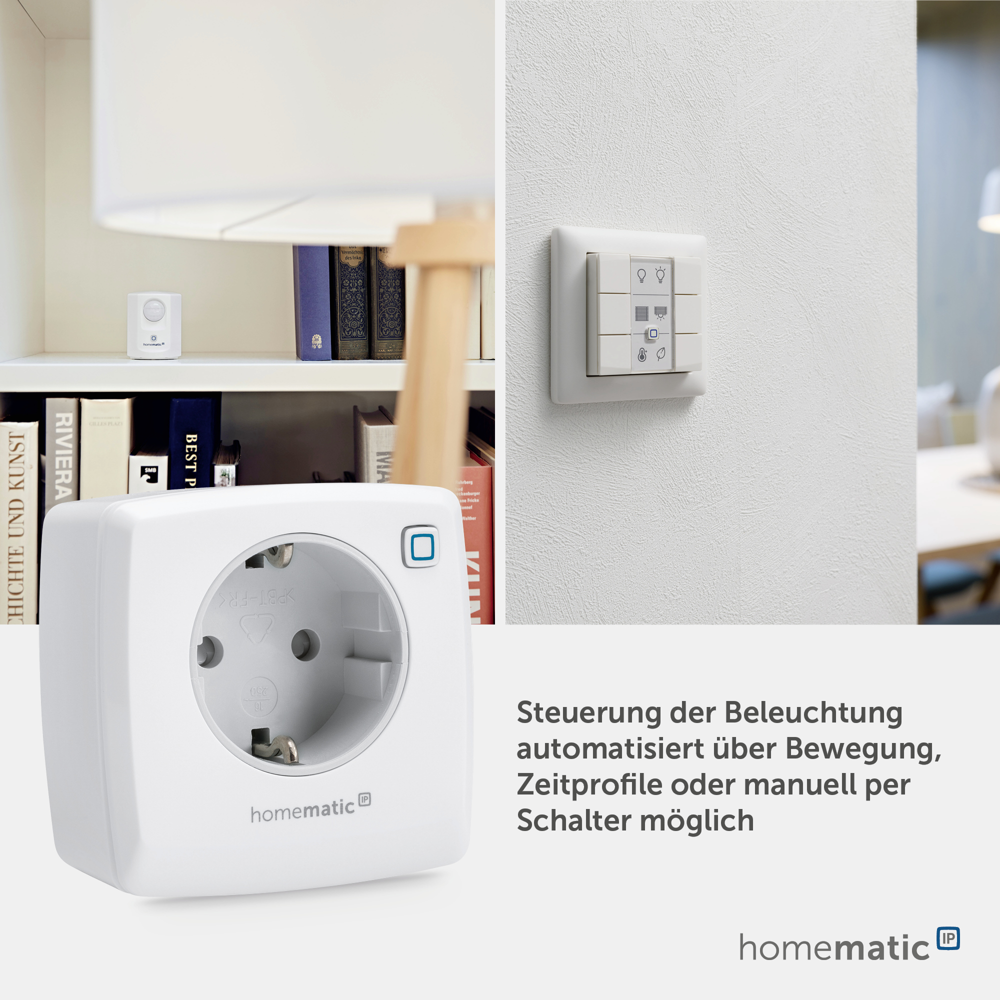 HOMEMATIC IP Smart Home 150327A0, Dimmersteckdose Phasenabschnitt HOMEMATIC IP Smart Home 150327A0, Dimmersteckdose Phasenabschnitt