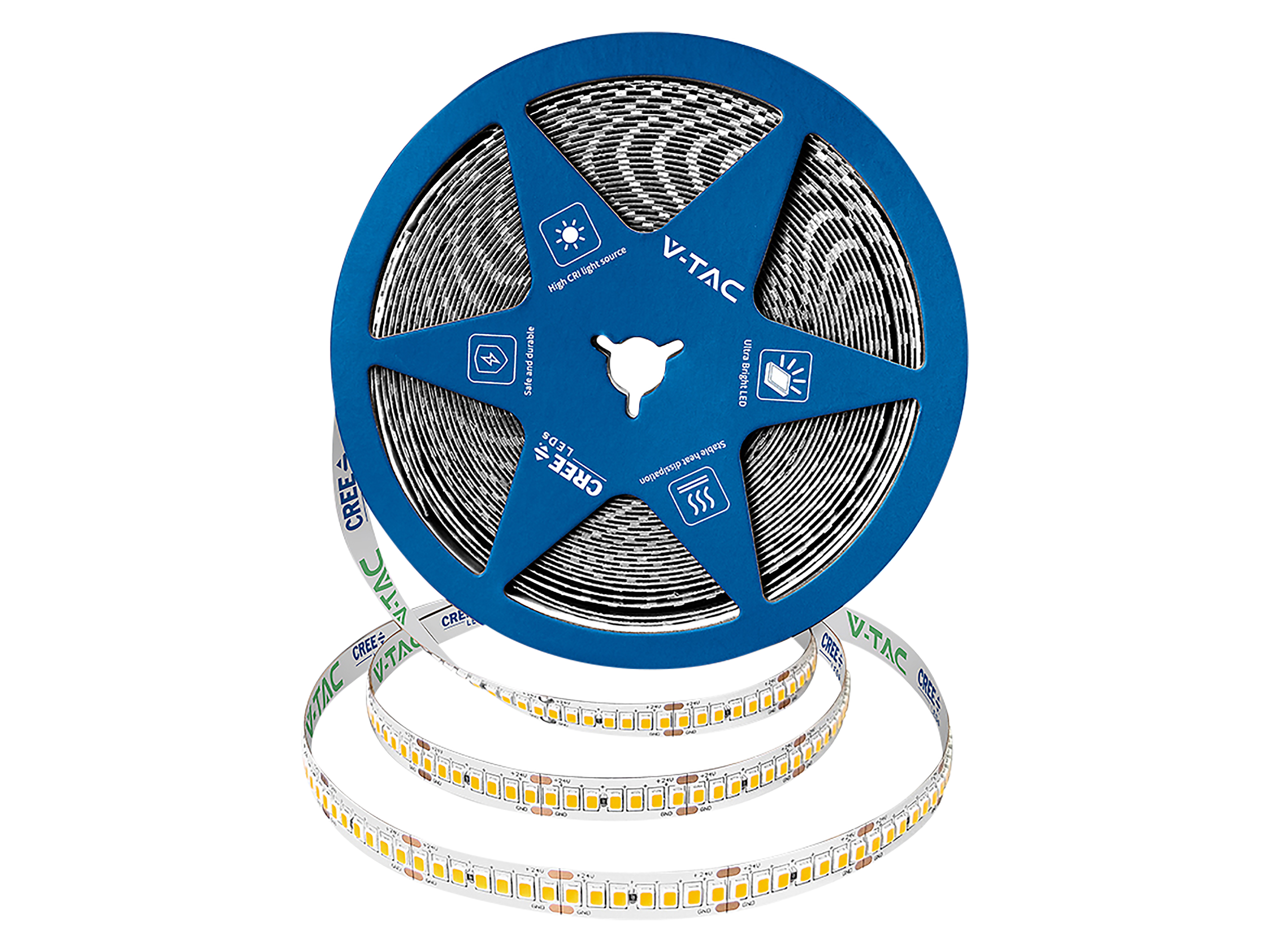 V-TAC LED-Strip VT-2126006, 180W, EEK: E, 21500lm, 4000K, 120°, 24V, 10m V-TAC LED-Stripe VT-2126006, 180W, EEK: E, 21500lm, 4000K, 120°, 24V, 10m