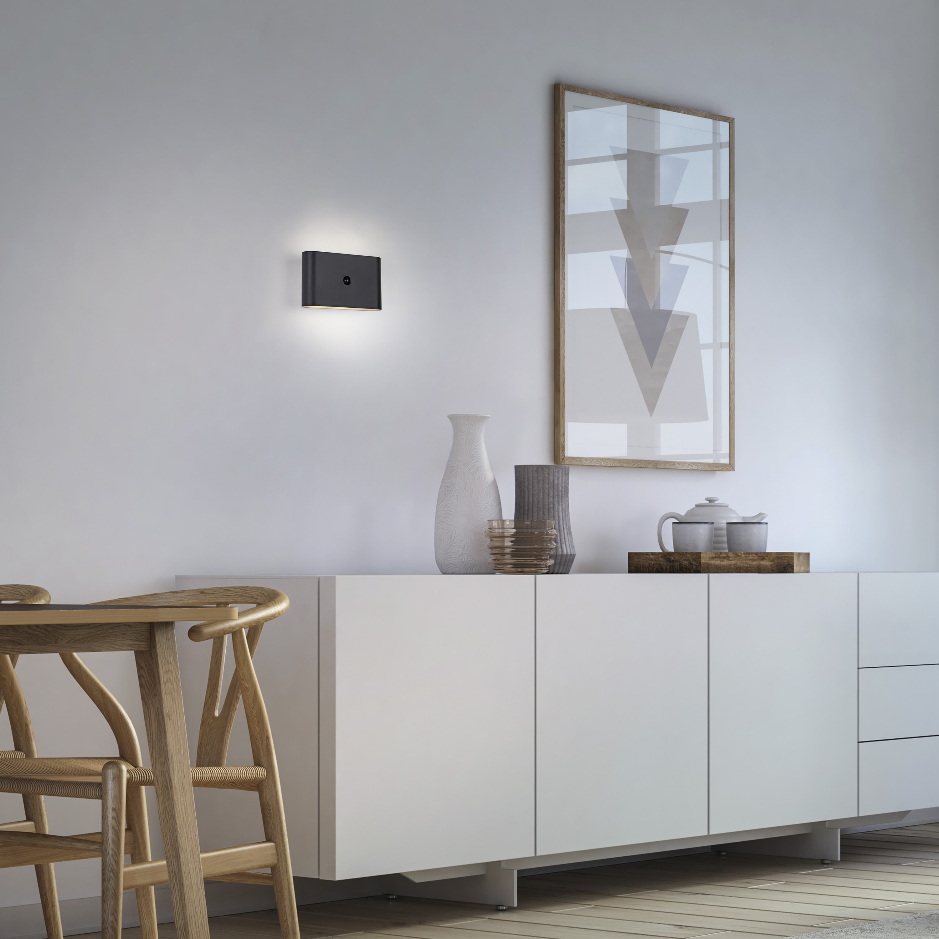 JUST LIGHT LED-Akku-Wandleuchte 19475-18, 3W, 3000K, 330lm, warmweiß, IP44, schwarz JUST LIGHT LED-Akku-Wandleuchte 19475-18, 3W, 3000K, 330lm, warmweiß, IP44, schwarz