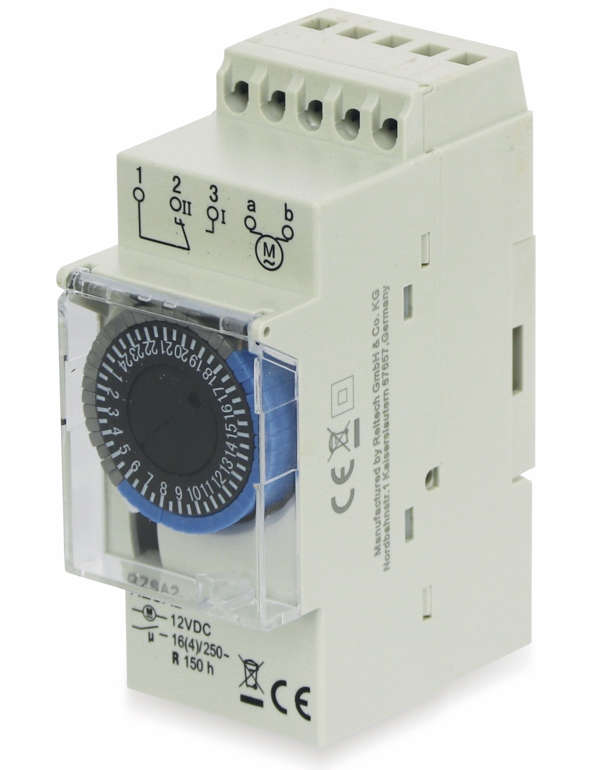 RELTECH Zeitschaltuhr RZSA2, 12 V-, DIN-Schiene, Analog RELTECH Zeitschaltuhr RZSA2, 12 V-, DIN-Schiene, Analog
