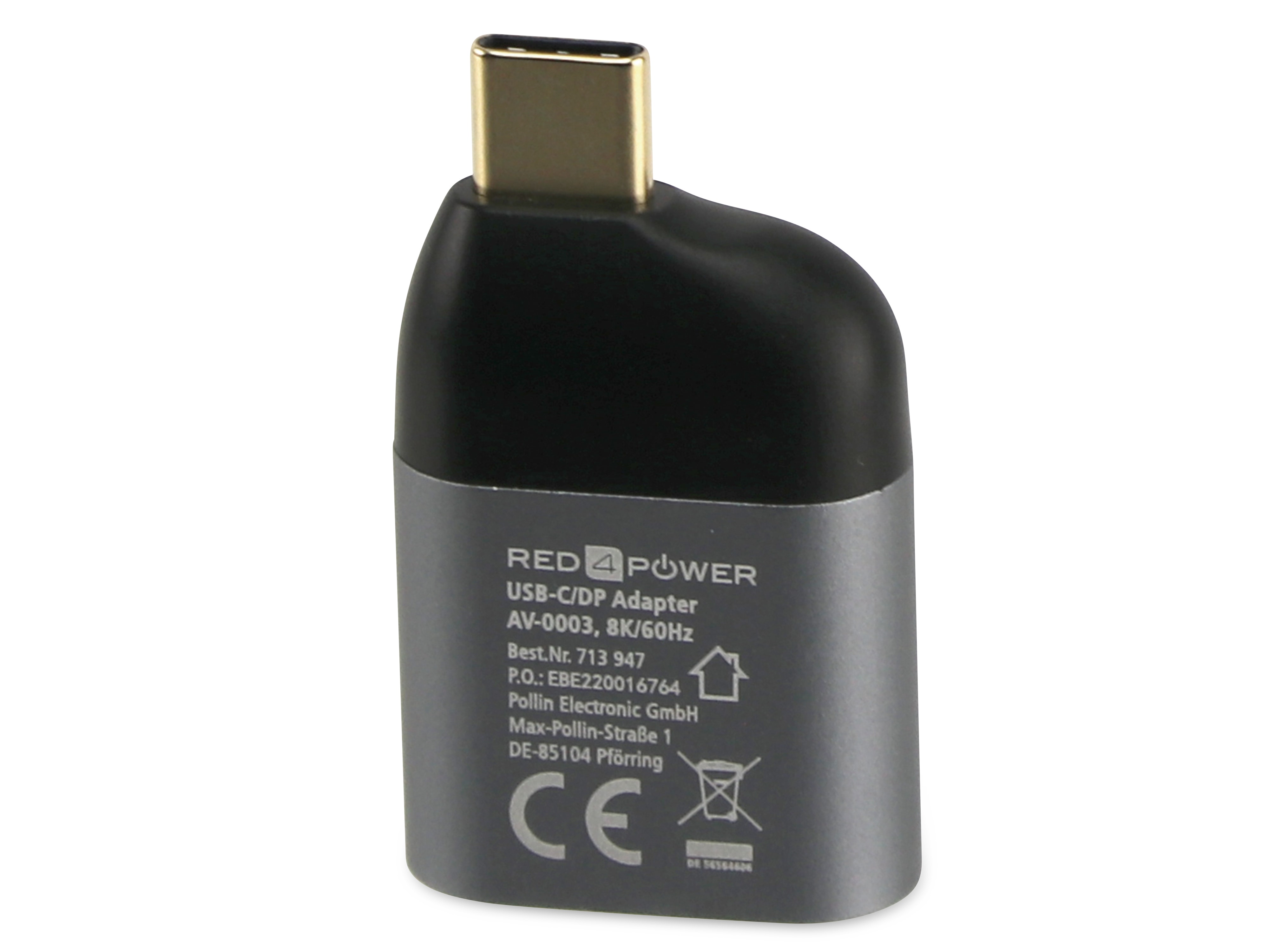 RED4POWER USB-C Adapter AV-0003, USB-C/DP, 8K, 60Hz RED4POWER USB-C Adapter AV-0003, USB-C/DP, 8K, 60Hz