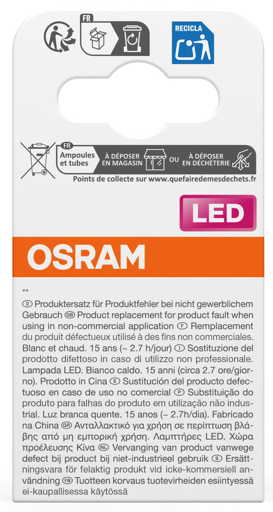 OSRAM LED-Lampe STAR, GU5.3, 6.1 W, 2700 K, EEK: E, 621 lm, IP20, warmweiß OSRAM LED-Lampe STAR, GU5.3, 6.1 W, 2700 K, EEK: E, 621 lm, IP20, warmweiß