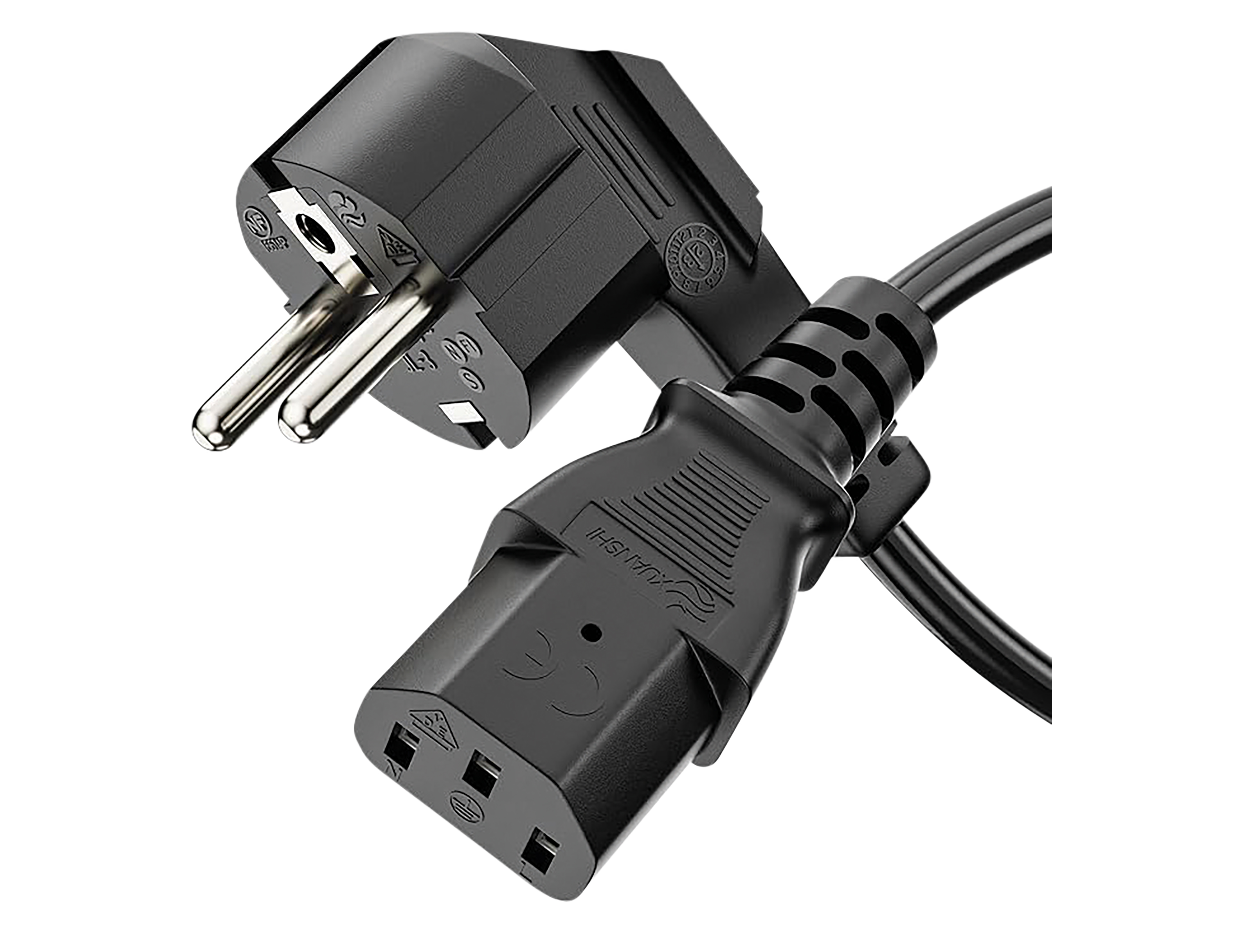 SONERO Netzkabel Schutzkontaktstecker, X-SKW-C13G-030B, 90°, schwarz, 3m SONERO Netzkabel Schutzkontaktstecker, X-SKW-C13G-030B, 90°, schwarz, 3m
