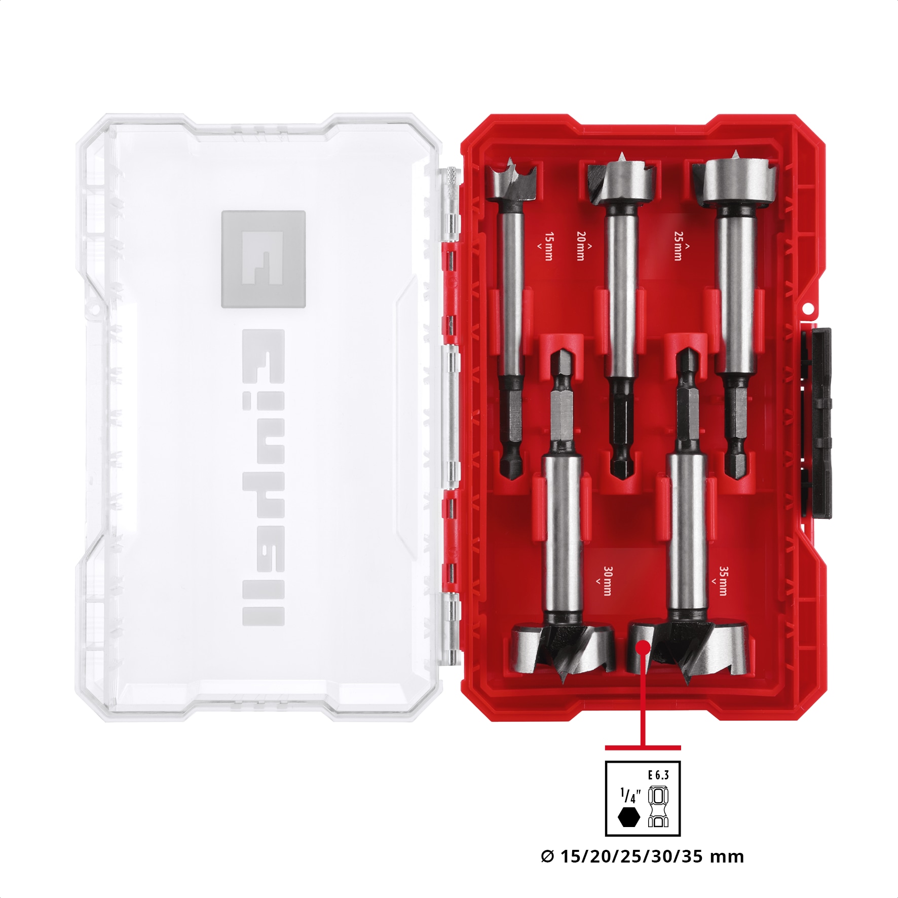 EINHELL Forstnerbohrer-Set, 706003, M-Case, 5-teilig EINHELL Forstnerbohrer-Set, 706003, M-Case, 5-teilig