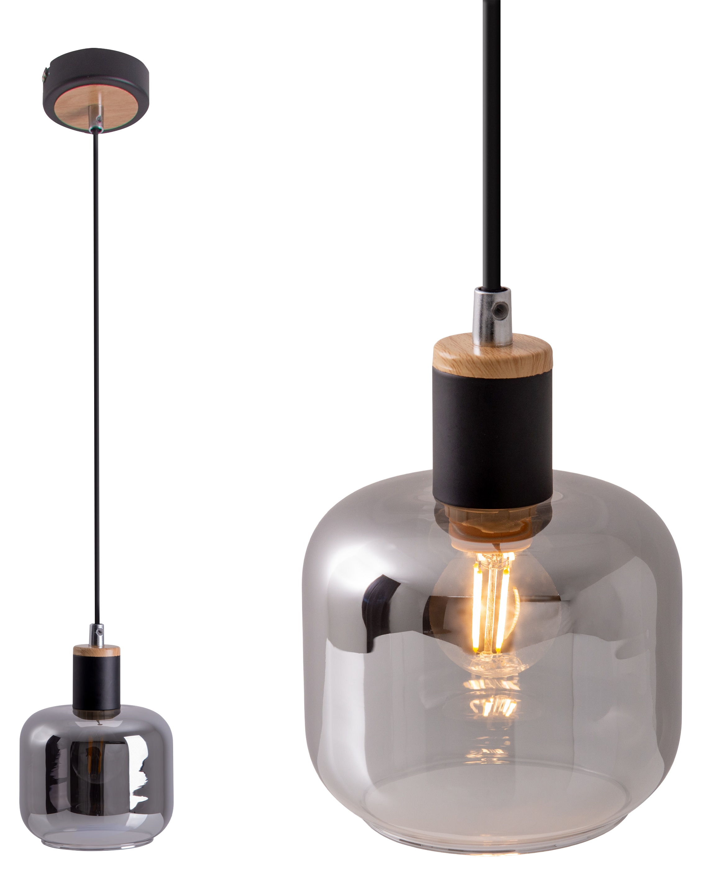 NÄVE Pendelleuchte 6116622, 40W, 1x E14, schwarz NÄVE Pendelleuchte 6116622, 40W, 1x E14, schwarz