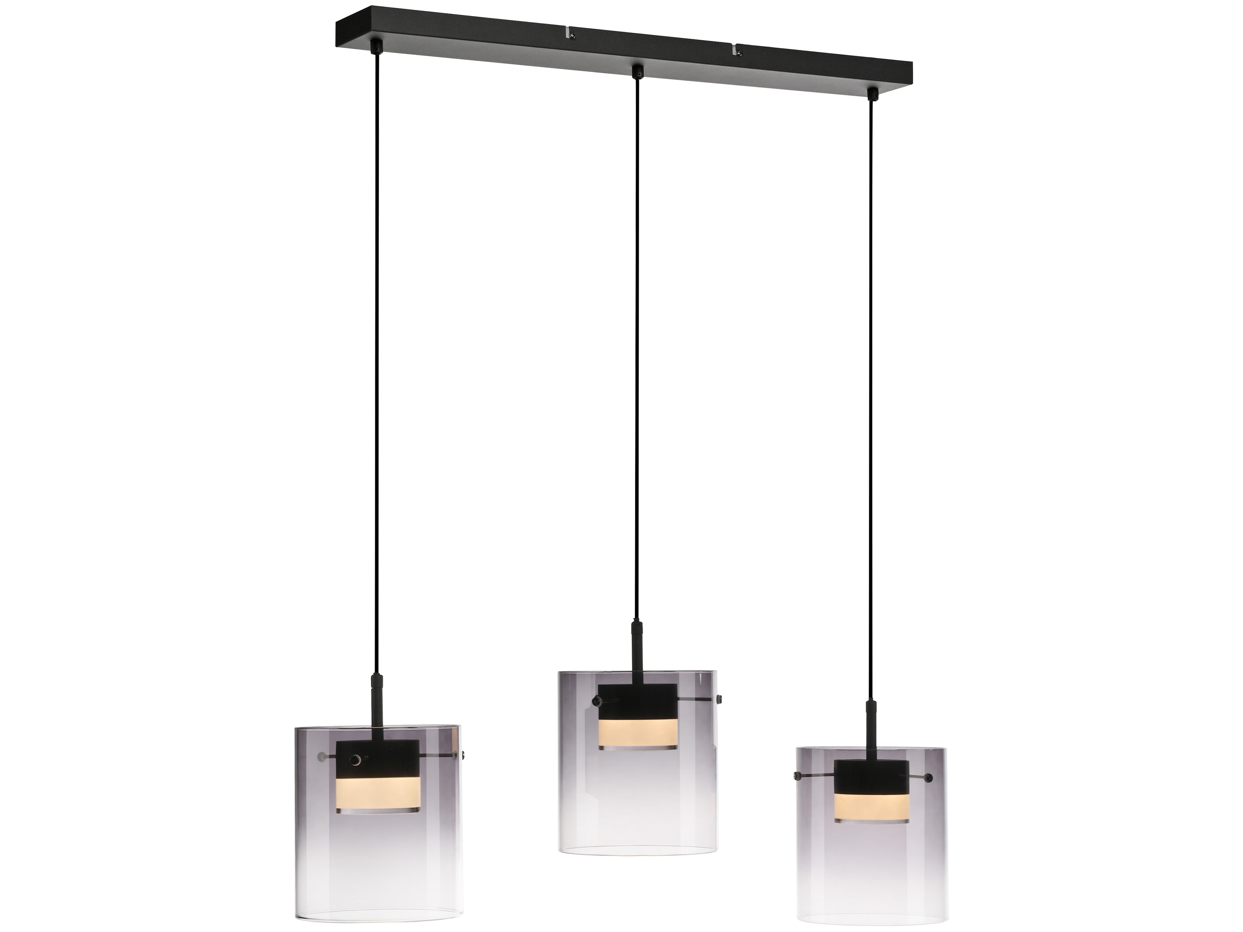 JUST LIGHT LED-Pendelleuchte 14043-18, 22,5W, 2400lm, 3000K, schwarz JUST LIGHT LED-Pendelleuchte 14043-18, 7,5W, 800lm, 3000K, schwarz