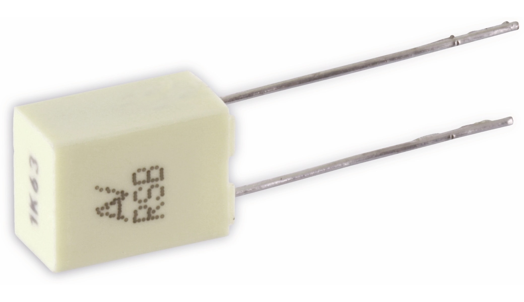 Folienkondensator, 1 µF, 63 V, radial, RM 5 Folienkondensator, 1 µF, 63 V, RM 5