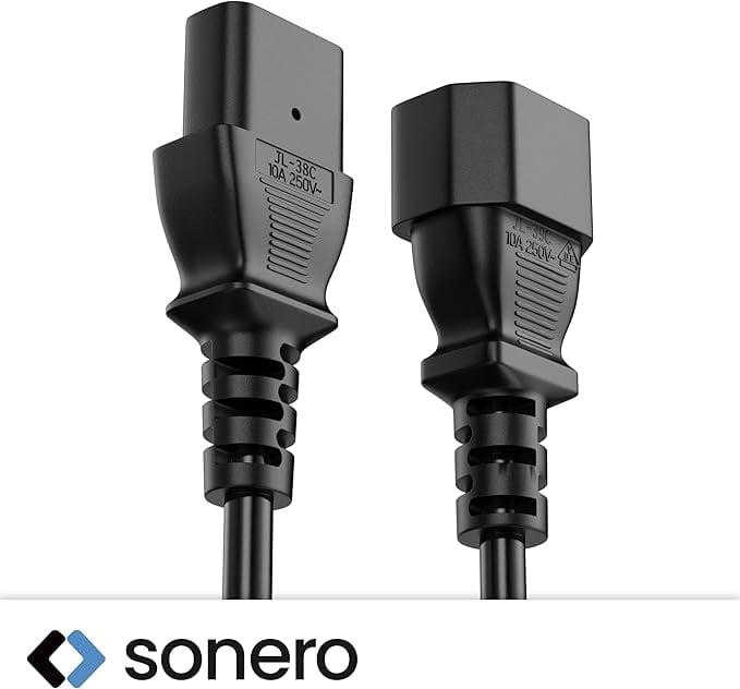 SONERO Kaltgeräteverlängerung, X-C13P-C13F-010B, gerade, schwarz, 2m SONERO Kaltgeräteverlängerung, X-C13P-C13F-010B, gerade, schwarz, 2m