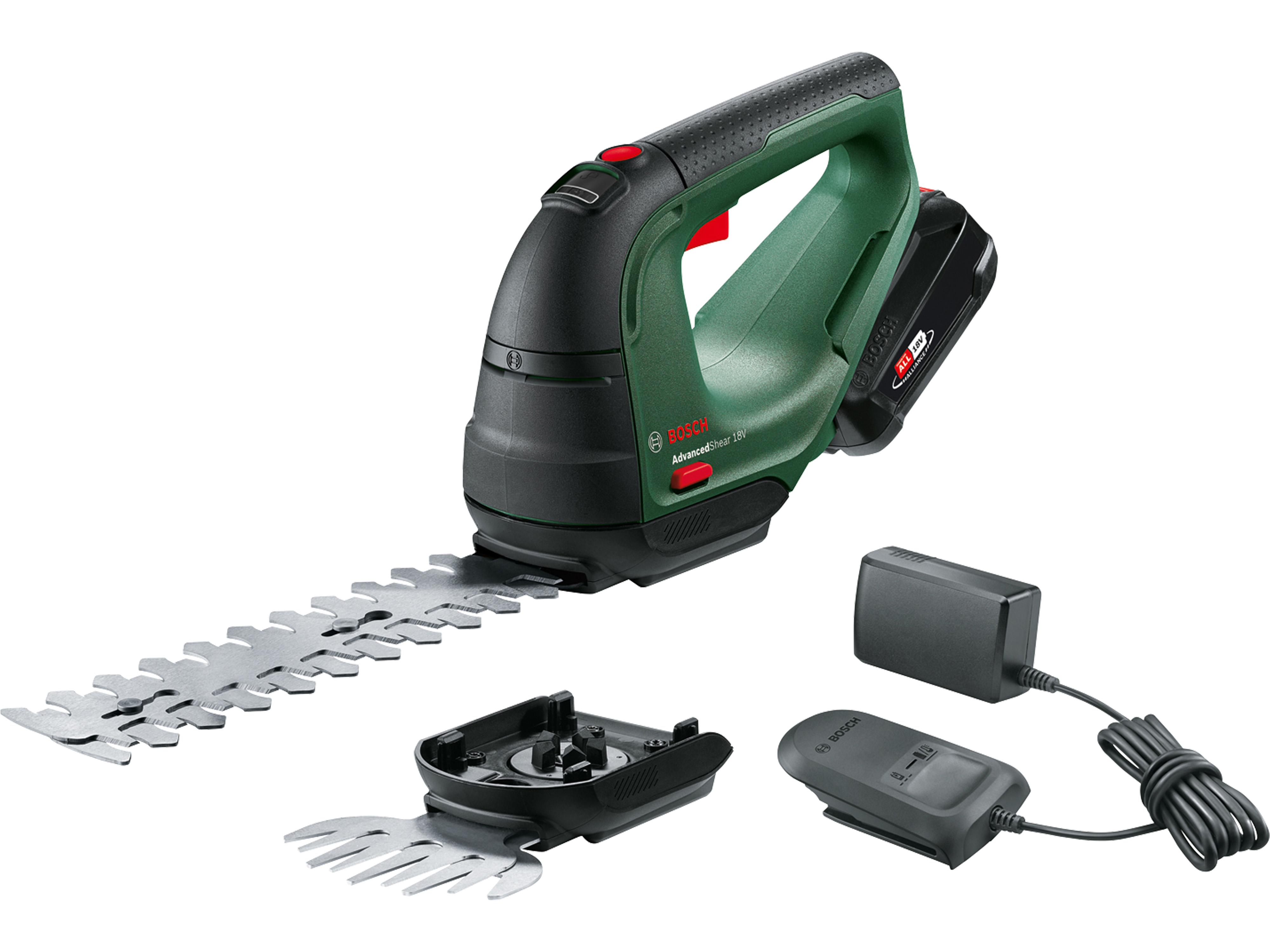 BOSCH Akku-Gras- und Strauchschere AdvancedShear 18V-10, 0600857000, 1x 2,0 Ah Akku BOSCH Akku-Gras- und Strauchschere AdvancedShear 18V-10, 0600857000, 1x 2,0 Ah Akku