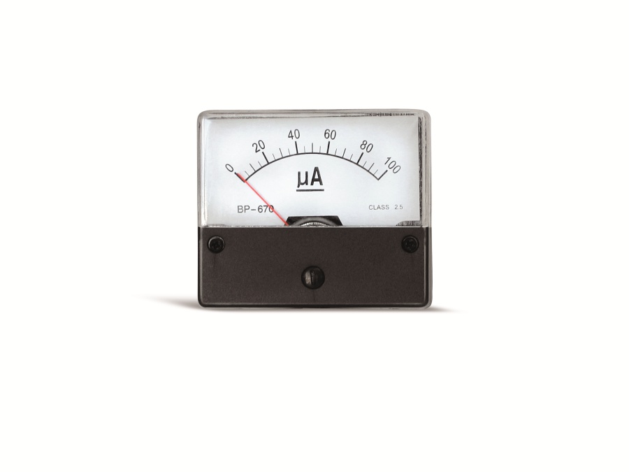 Einbau-Messinstrument, 0...100 µA DC Einbau-Messinstrument, 0...100 µA DC