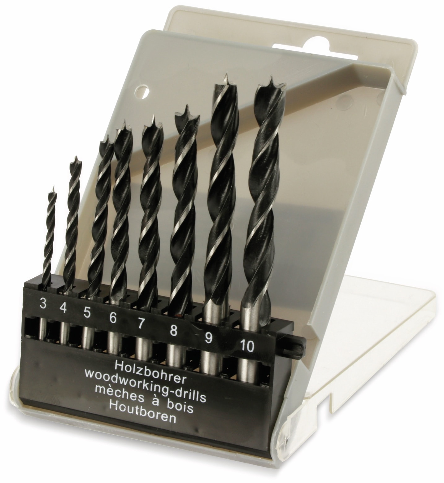 MASTERPROOF Holzbohrer-Satz in Kunststoffbox, 3...10 mm, 8-teilig MASTERPROOF Holzbohrer-Satz in Kunststoffbox, 3...10 mm, 8-teilig