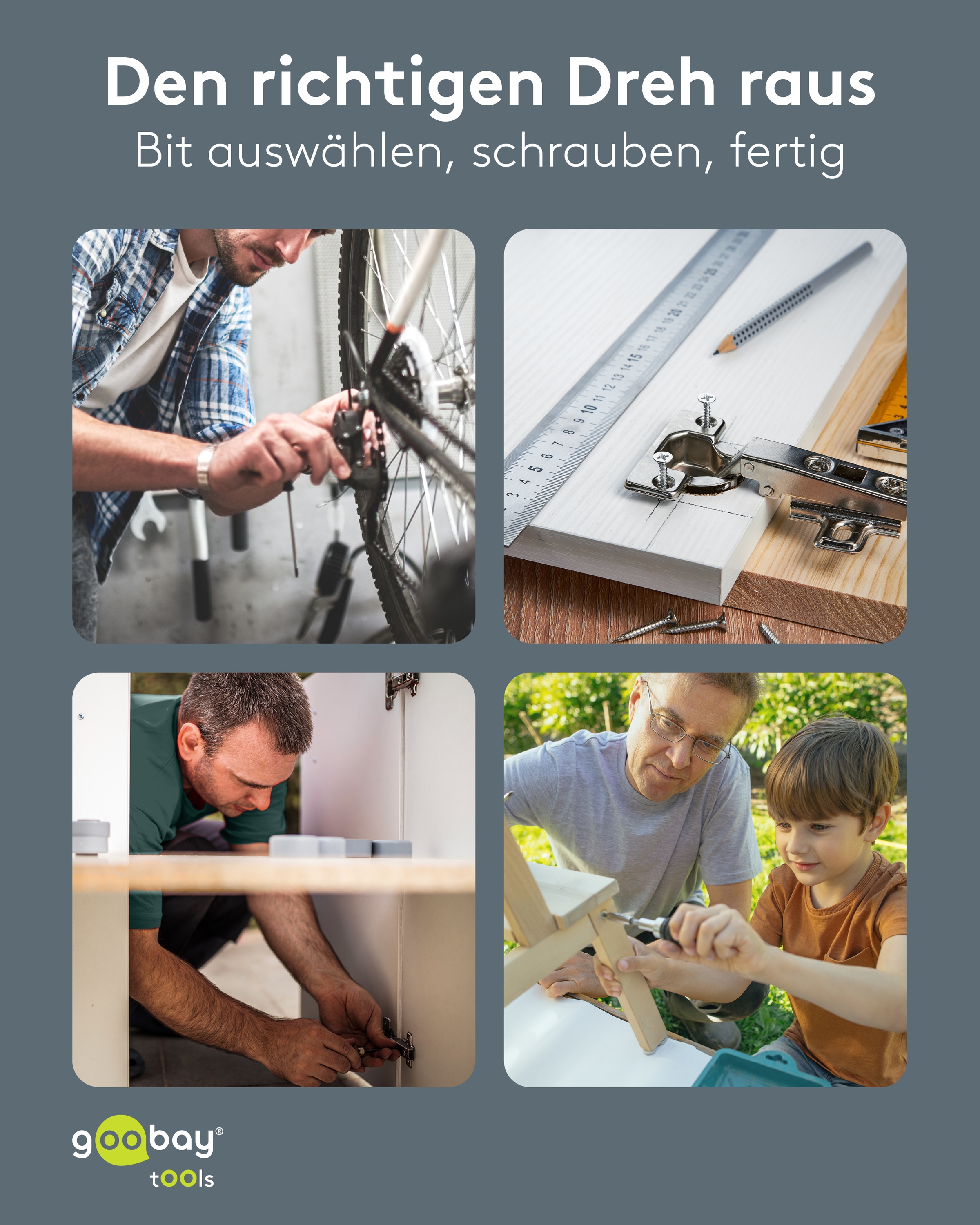 GOOBAY TOOLS Schraubendreher-Set, 77840, mit 26-tlg. Bitsatz GOOBAY TOOLS Schraubendreher-Set, 77840, mit 26-tlg. Bitsatz