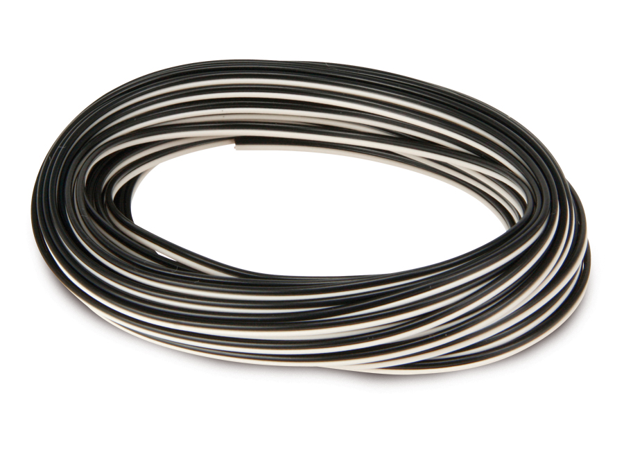 RAUTRONIC Zwillingslitze, 2x 0,14 mm², schwarz/weiß, 10 m