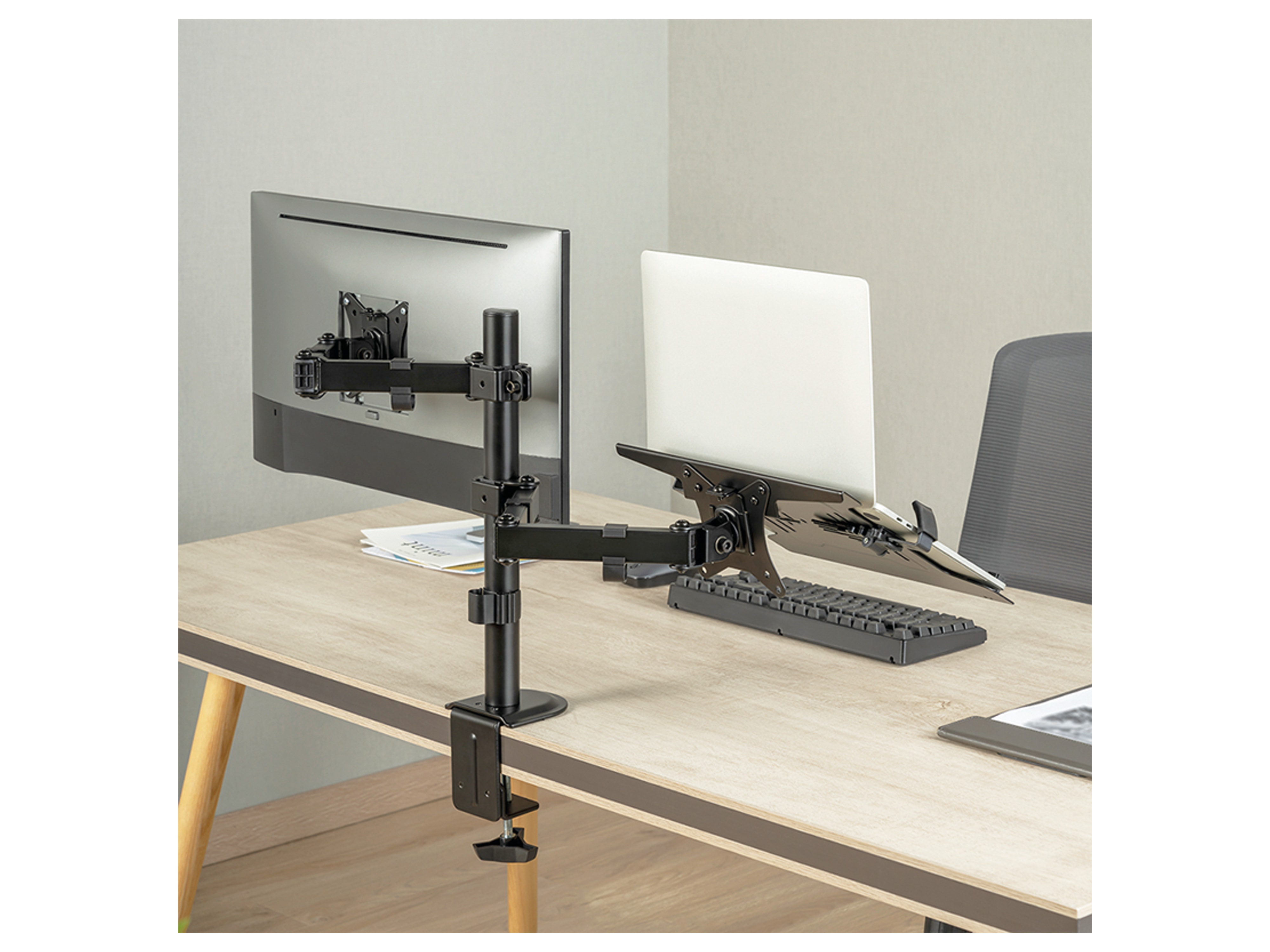 LOGILINK Monitorhalterung BP0175 2fach 17–32-Monitore, 10–15,6 Noteb./Tablets LOGILINK Monitorhalterung BP0175, 2-fach, 17"..32", für Notebooks/Tablets