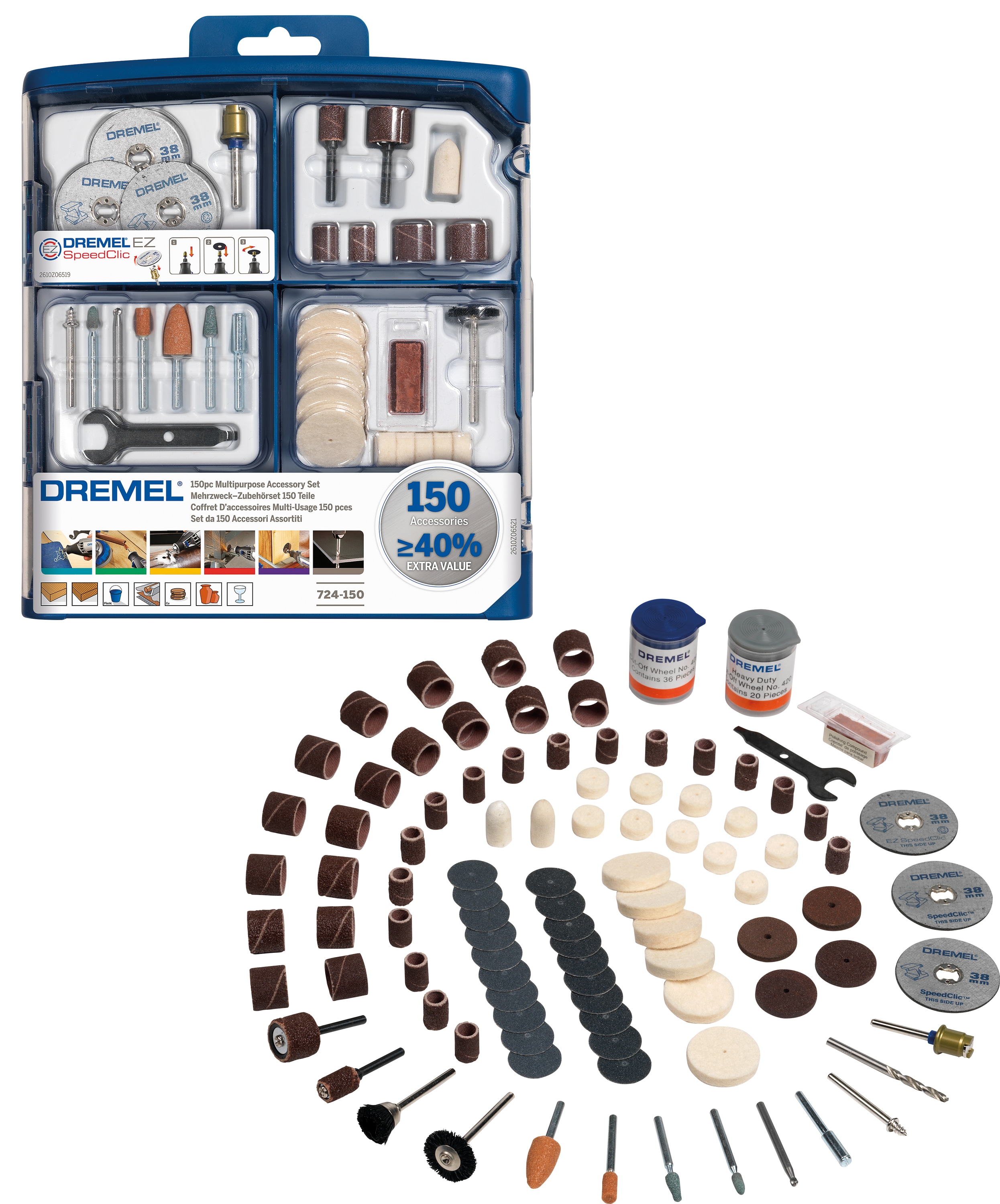 DREMEL Mehrzweck-Zubehörset 150-tlg. 724 DREMEL Mehrzweck-Zubehörset 150-tlg. 724