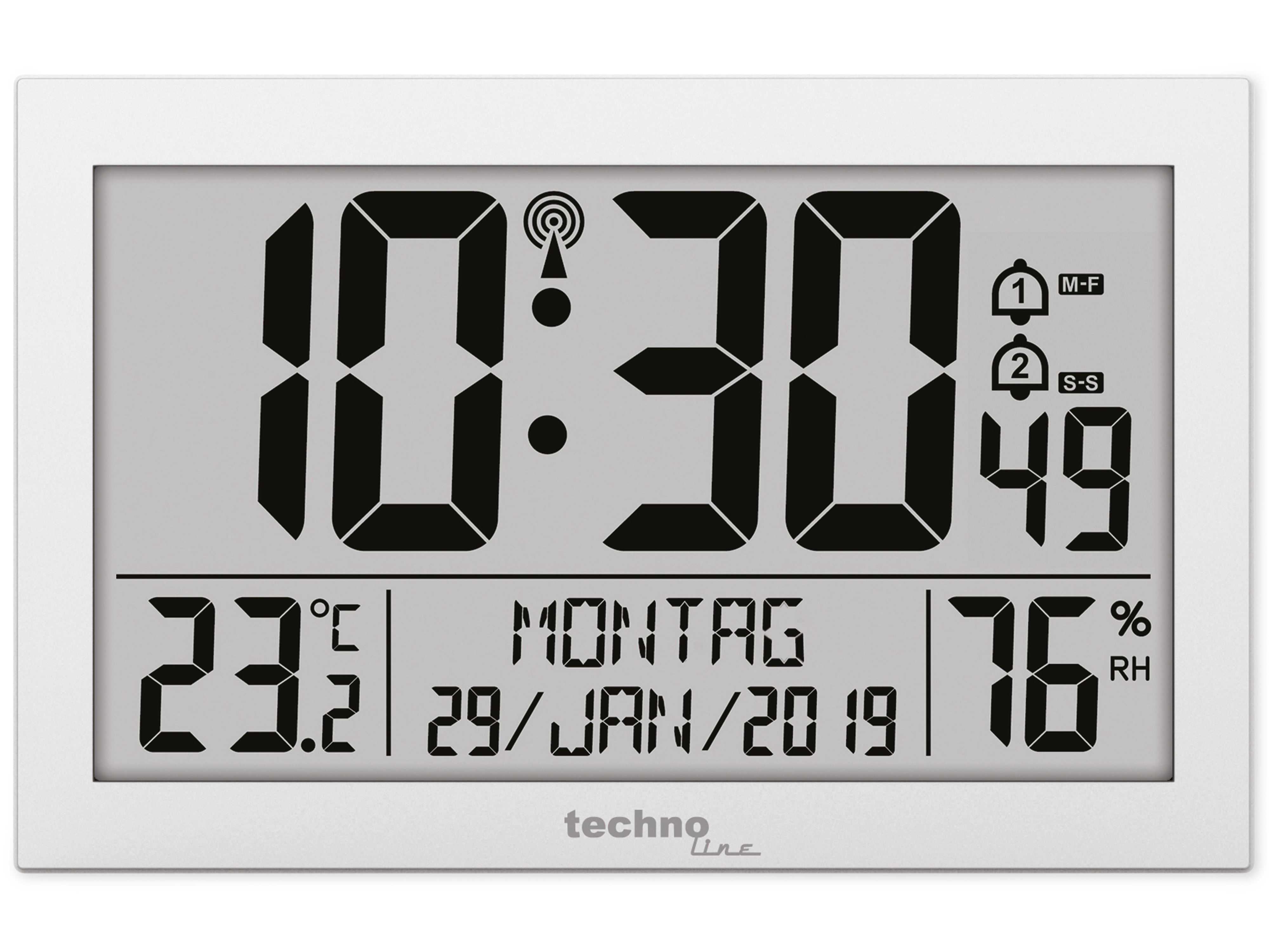 TECHNOLINE Digitale Funk-Wanduhr WS 8016 TECHNOLINE Digitale Funk-Wanduhr WS 8016