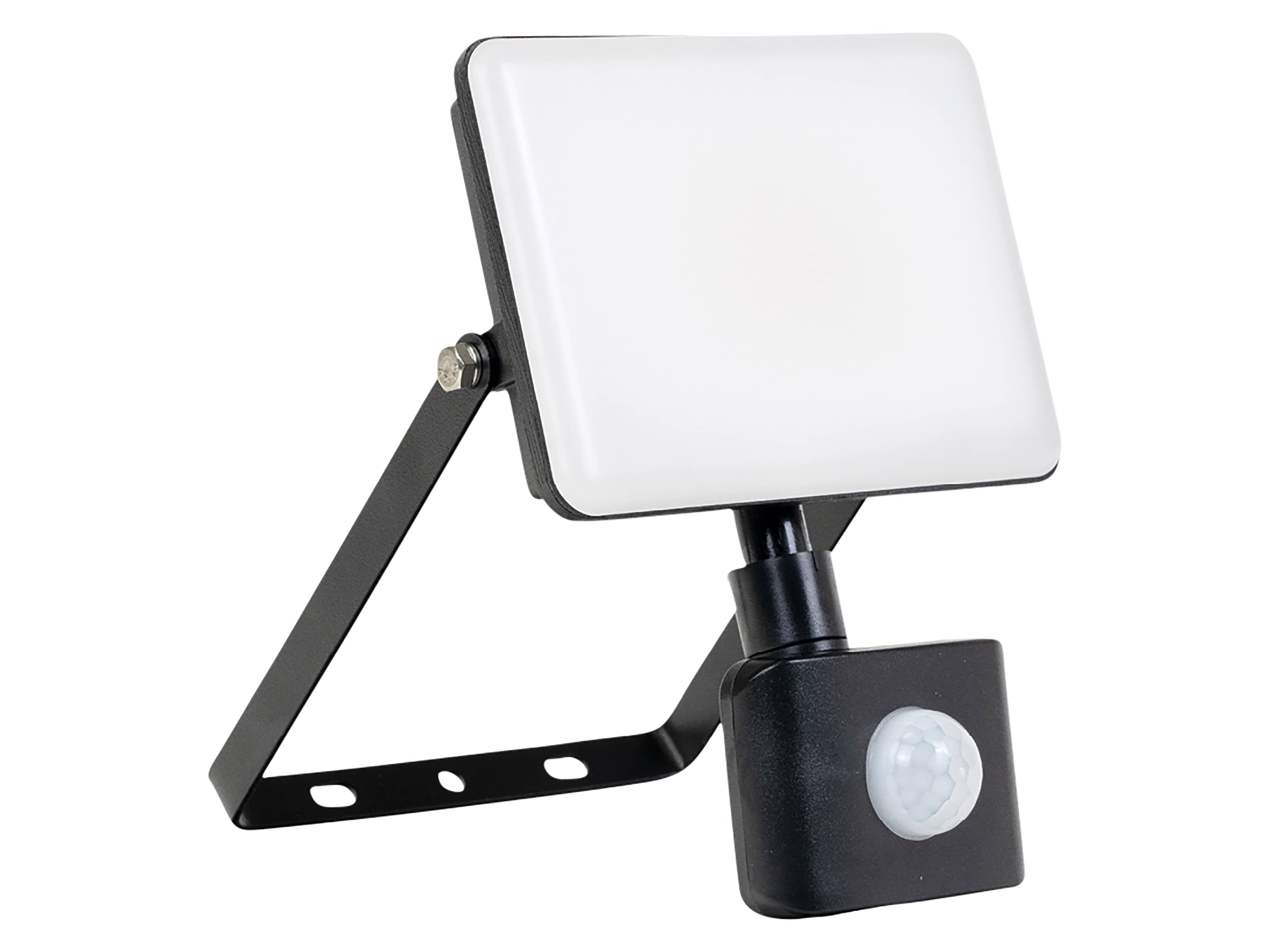 LED-Fluter LUXULA mit Bewegungsmelder, EEK: F, 20W, 2000lm, 4000K, schwarz