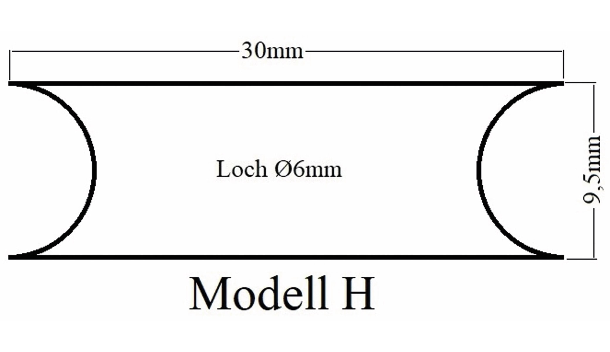Seilrolle, Laufrolle, Ø 30 mm, Breite 9,5 mm, Loch Ø 6 mm Seilrolle, Laufrolle, Ø 30 mm, Breite 9,5 mm, Loch Ø 6 mm