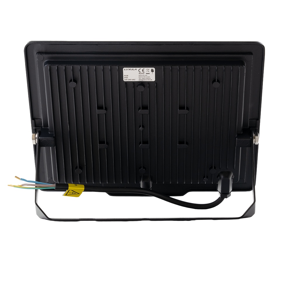 LUXULA RGB LED-Fluter LX400183, 50W, IP65, schwarz, mit Fernbedienung