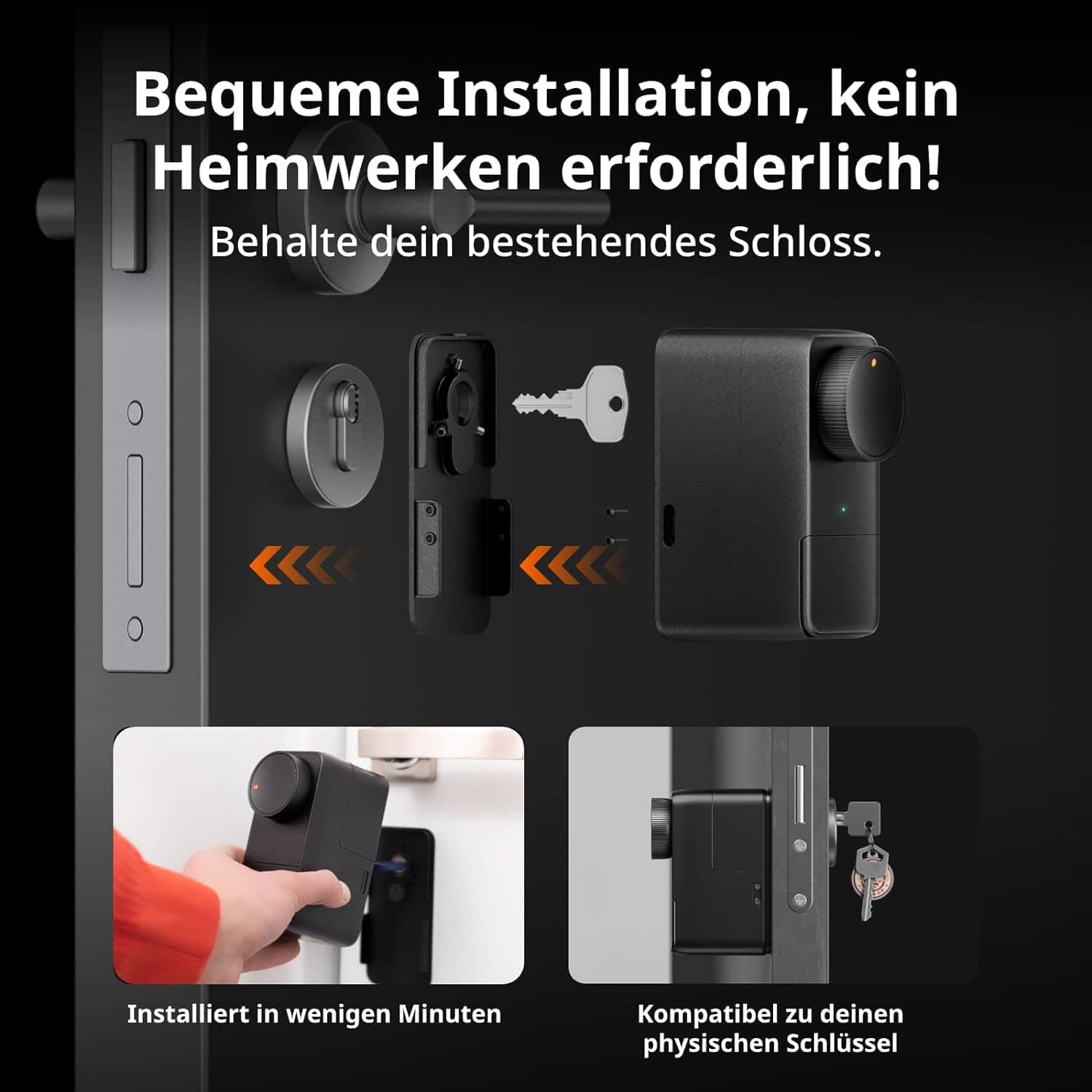 SWITCHBOT Smartes Türschloss, Smart Lock Pro, schwarz SWITCHBOT Smartes Türschloss, Smart Lock Pro, schwarz