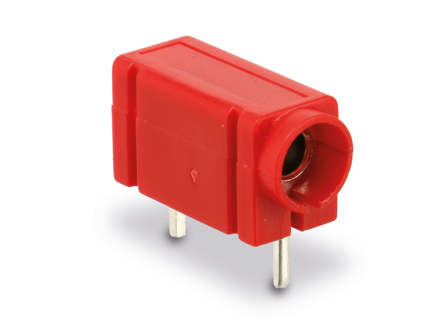 Prüfbuchse 4mm für Printmontage, rot Prüfbuchse 4mm für Printmontage, rot