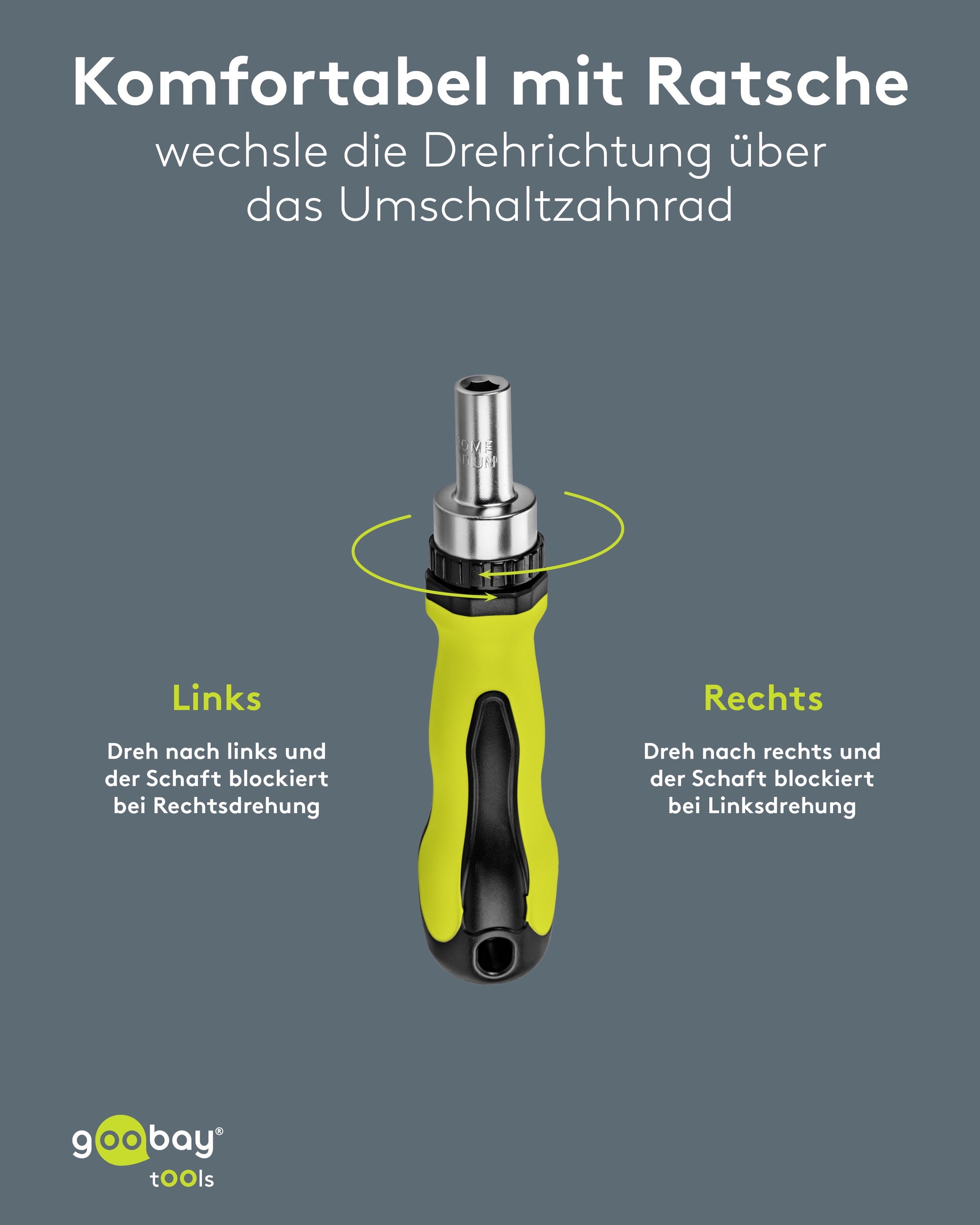 GOOBAY TOOLS Schraubendreher-Set, 77844, mit 100-tlg. Bitsatz GOOBAY TOOLS Schraubendreher-Set, 77844, mit 100-tlg. Bitsatz