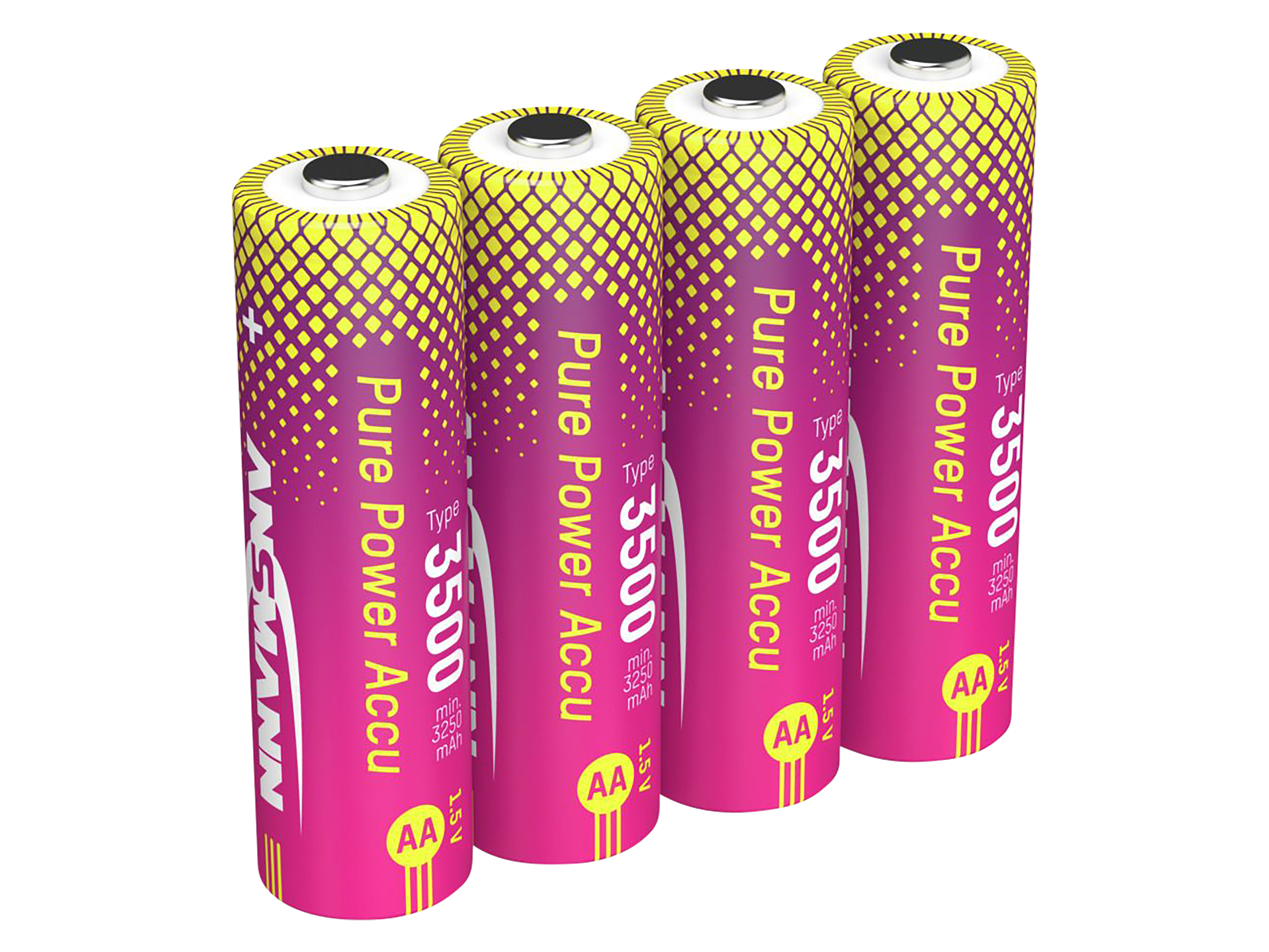 ANSMANN Li-Ion Akkus, Mignon AA, Typ 3500 (min. 3250 mAh), 4 Stück Li-Lon Akkus ANSMANN, Mignon AA, Typ 3500 (min. 3250 mAh), 4 Stück