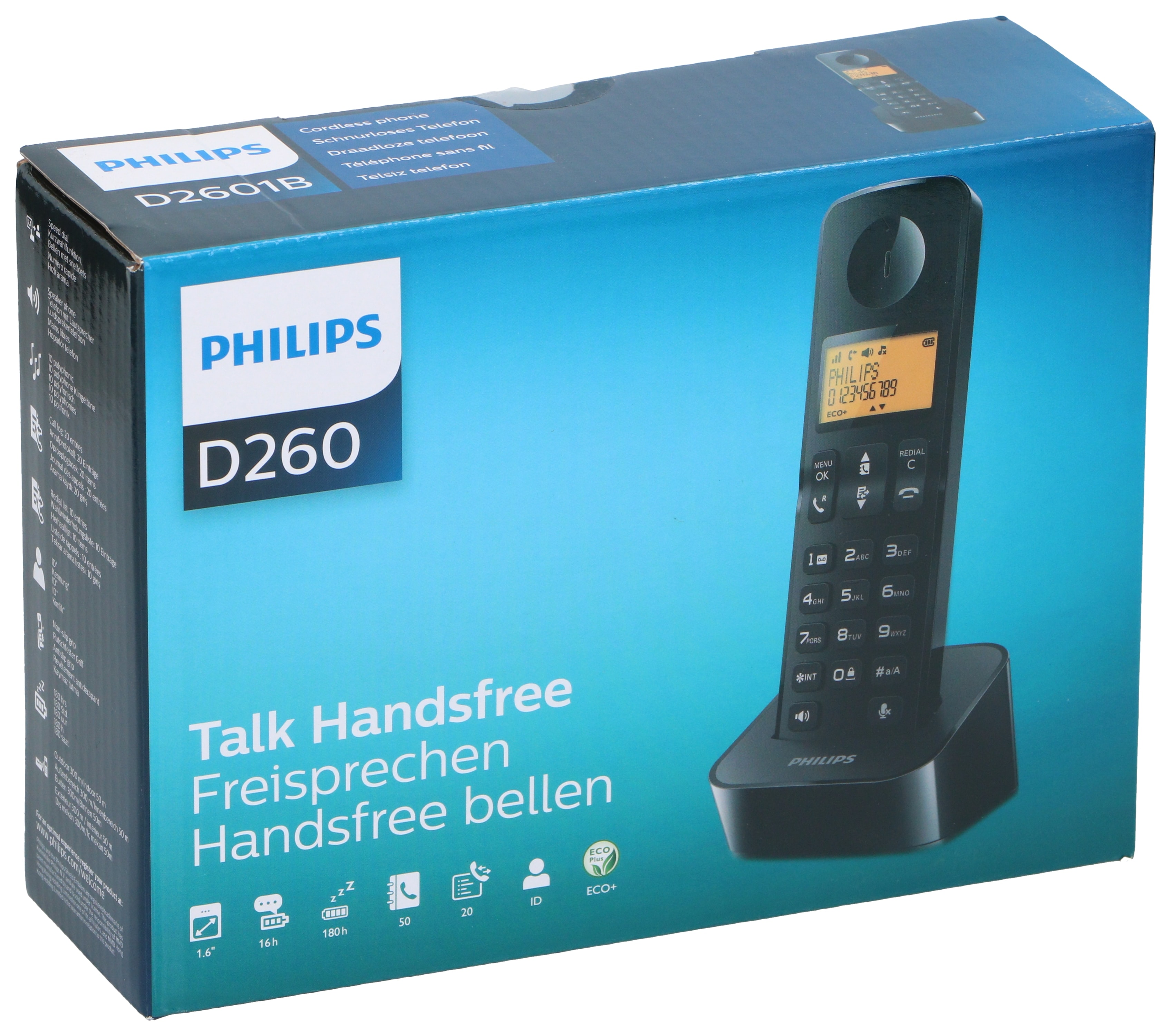 PHILIPS Telefon D2601B/01 PHILIPS Telefon D2601B/01