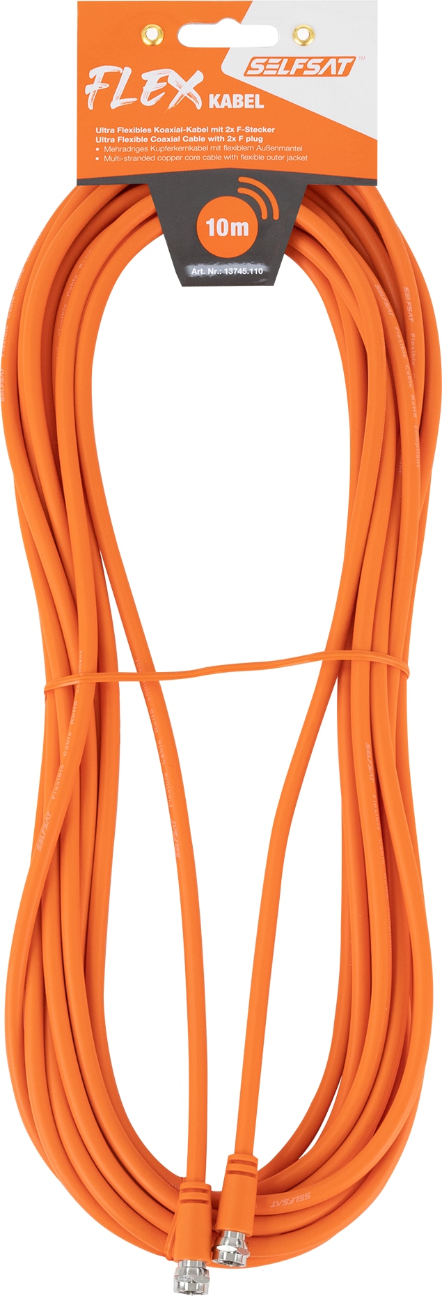 SELFSAT Antennenanschlusskabel Flex 10 m, orange SELFSAT Antennenanschlusskabel Flex 10 m, orange