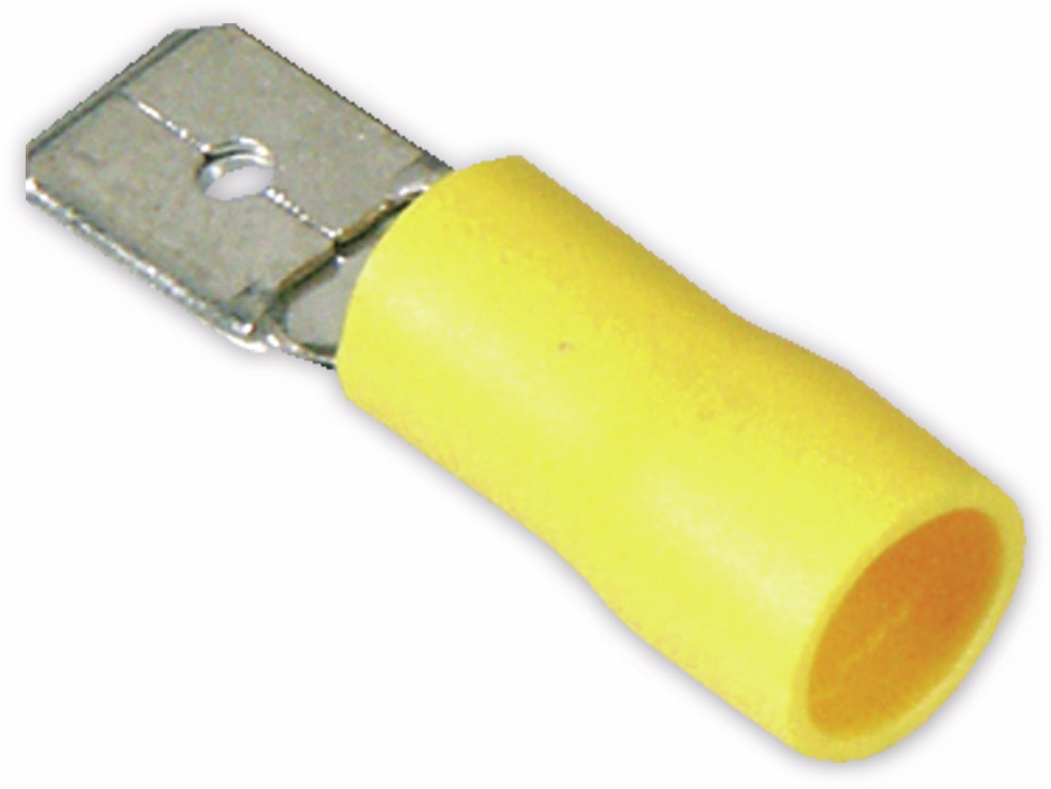 Flachstecker, 6,3 mm, gelb, 10 Stück Flachstecker, 6,3 mm, gelb, 10 Stück