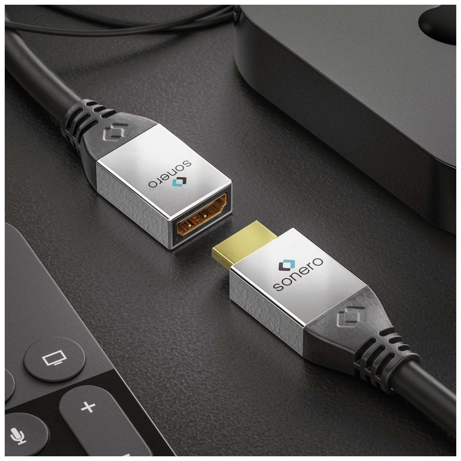 SONERO HDMI-Adapter Metallstecker, 0,25 m, mini-Stecker/Kupplung SONERO HDMI-Adapter Metallstecker, 0,25 m, mini-Stecker/Kupplung