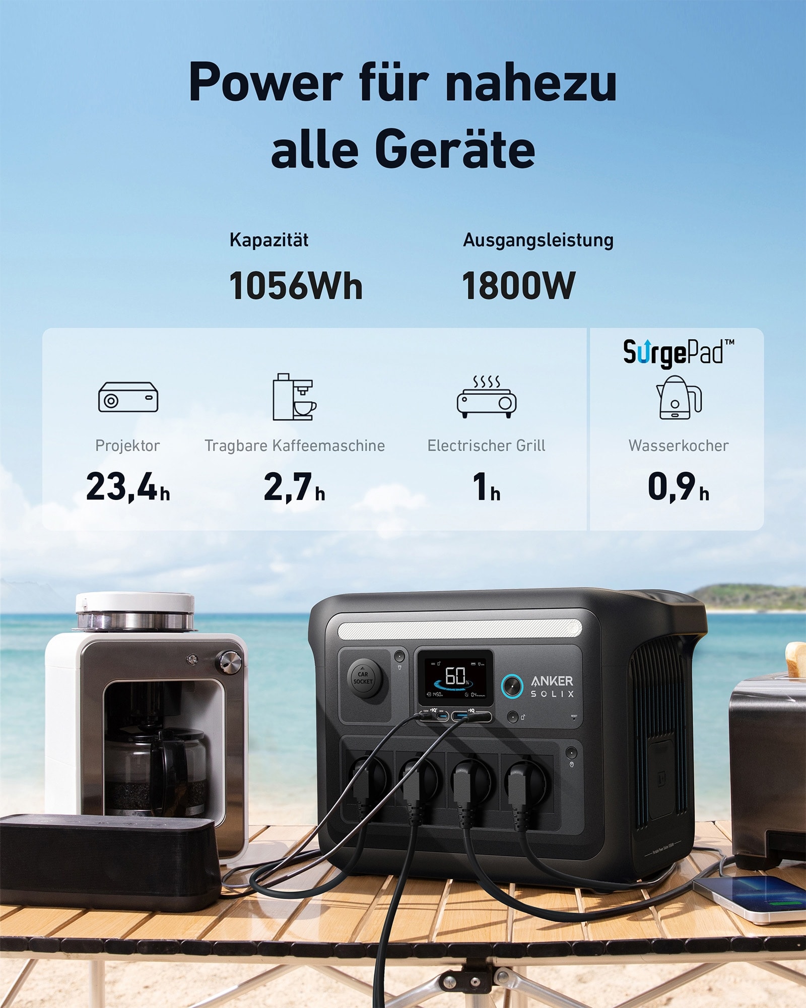 ANKER SOLIX Powerstation C1000X, 1056Wh ANKER SOLIX Powerstation C1000X, 1056Wh