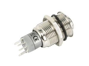 Metall-Einbaudrucktaster mit LED-Beleuchtung